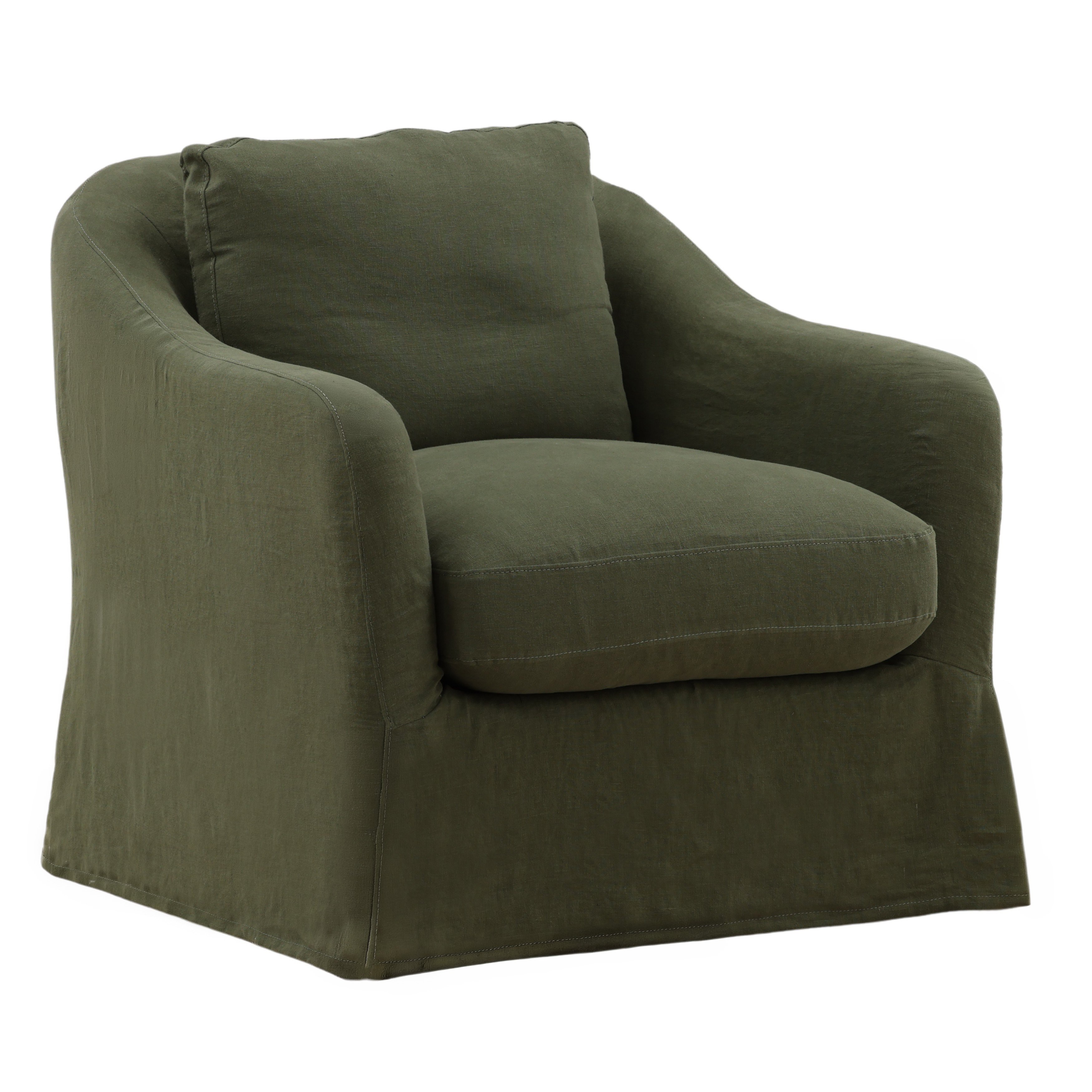 Dovetail Furniture Ama Swivel Chair DOV79049-OLIV