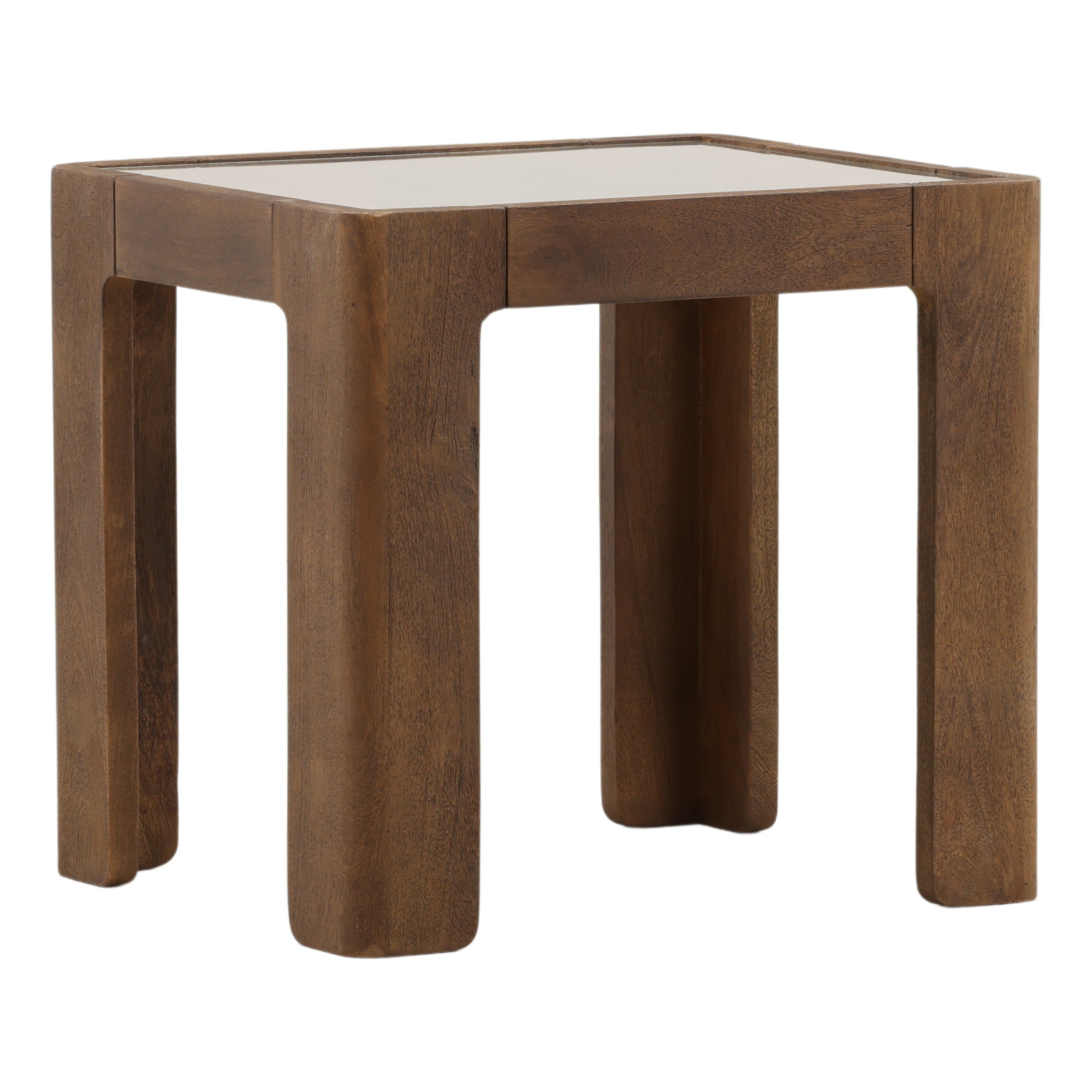 Dovetail Furniture Auberlin Side Table DOV90029-BRWN