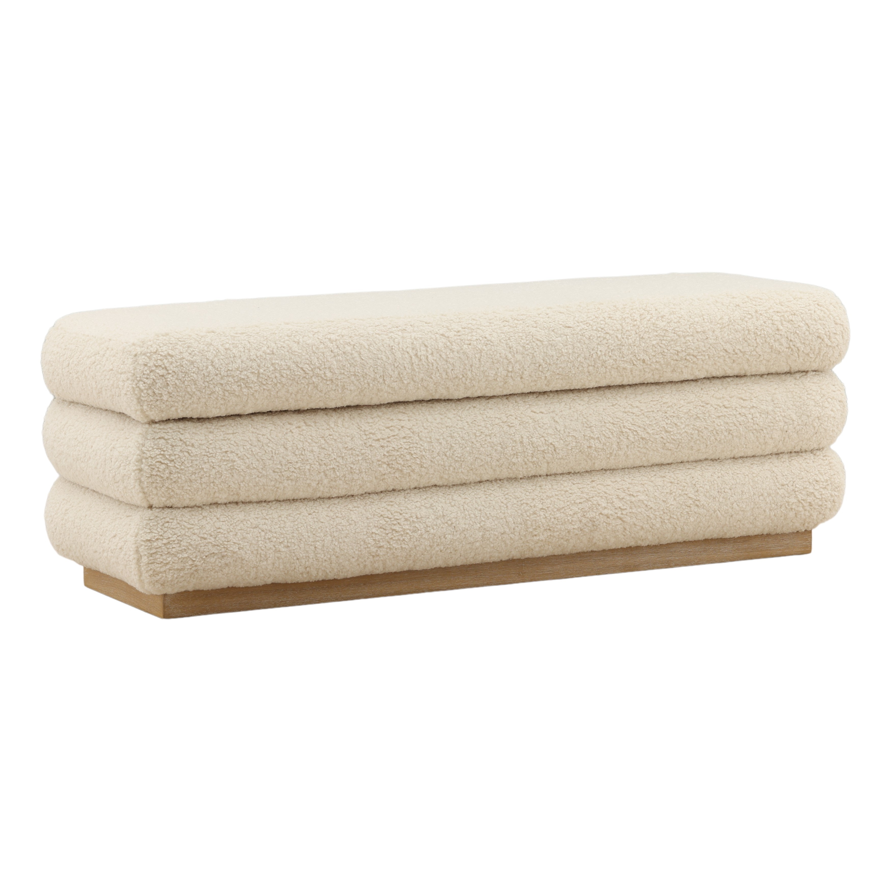 Dovetail Furniture Aura Storage Bench DOV39050-CREM