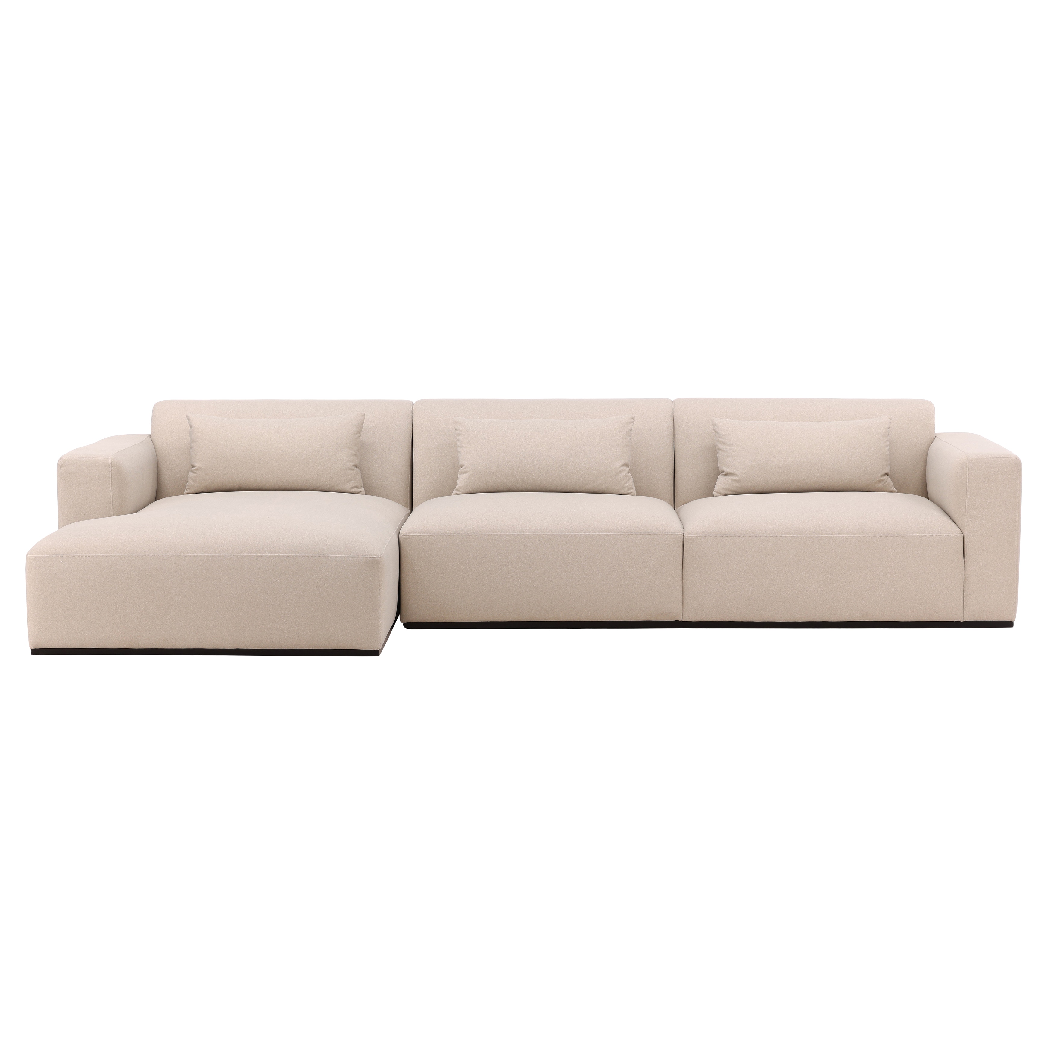 Dovetail Furniture Brooklyn Chaise Sectional DOV3214L-CREM