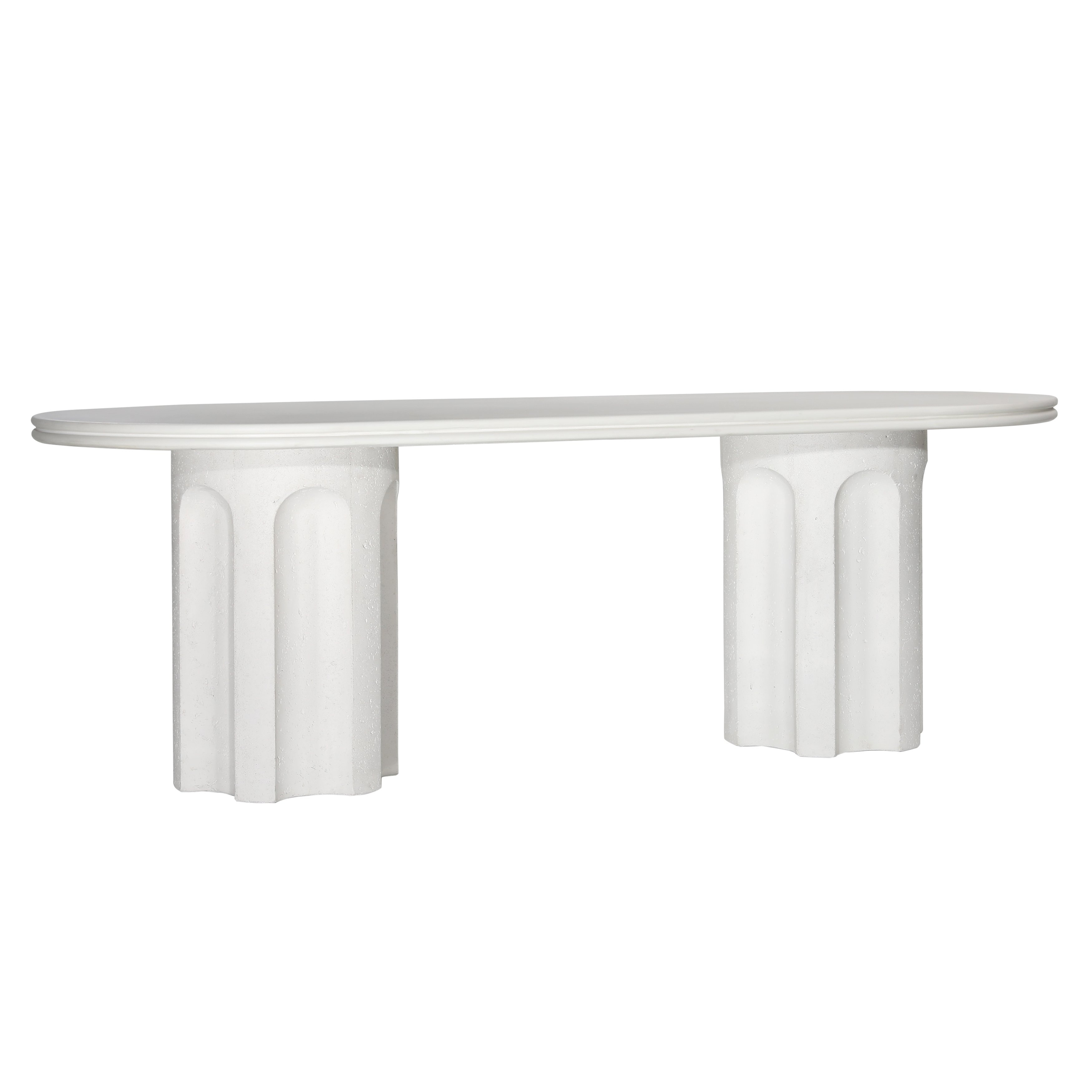 Dovetail Furniture Caitie Outdoor Dining Table DOV24099-WHIT