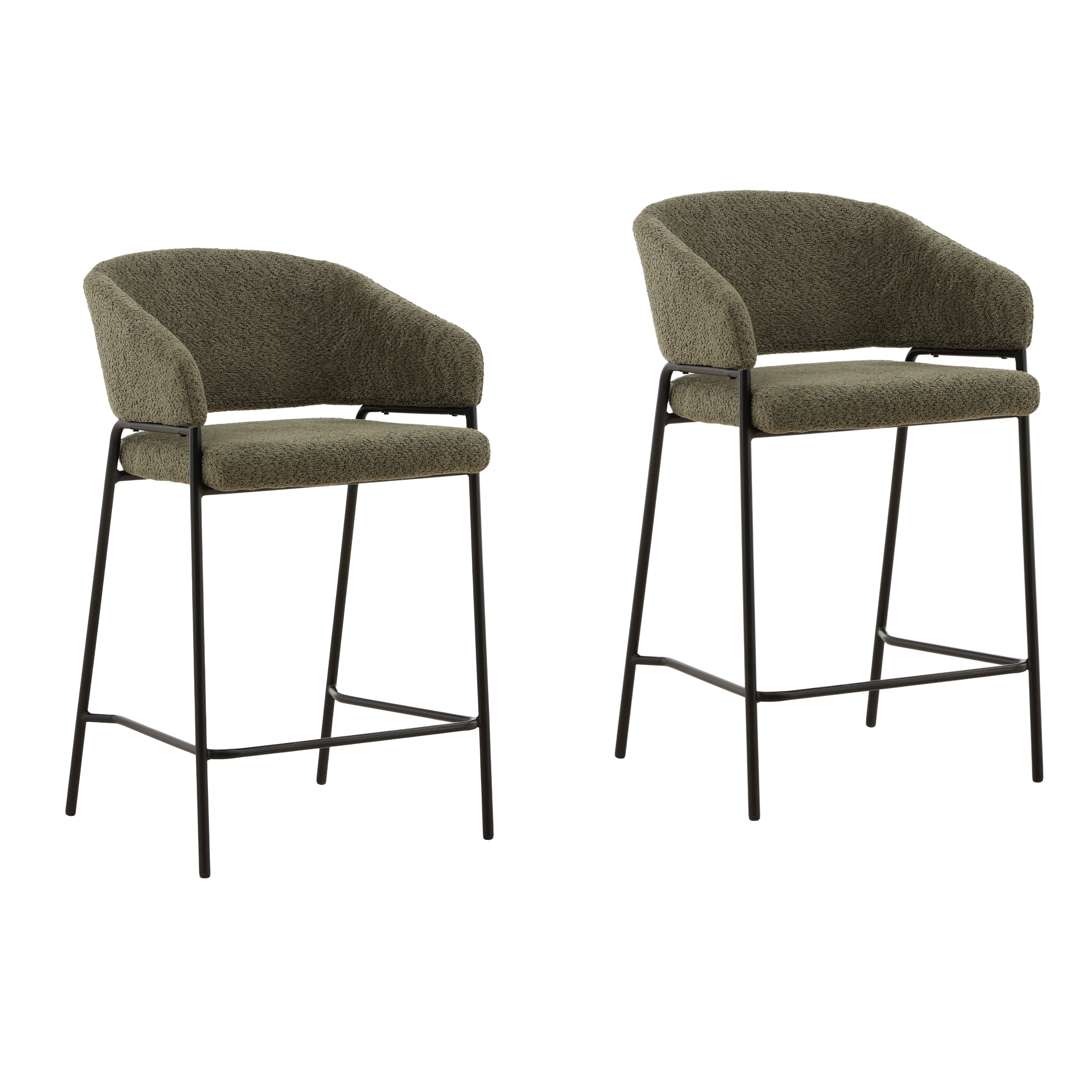 Dovetail Furniture Cathey Counter Stool Set of 2 DOV23022-OLIV