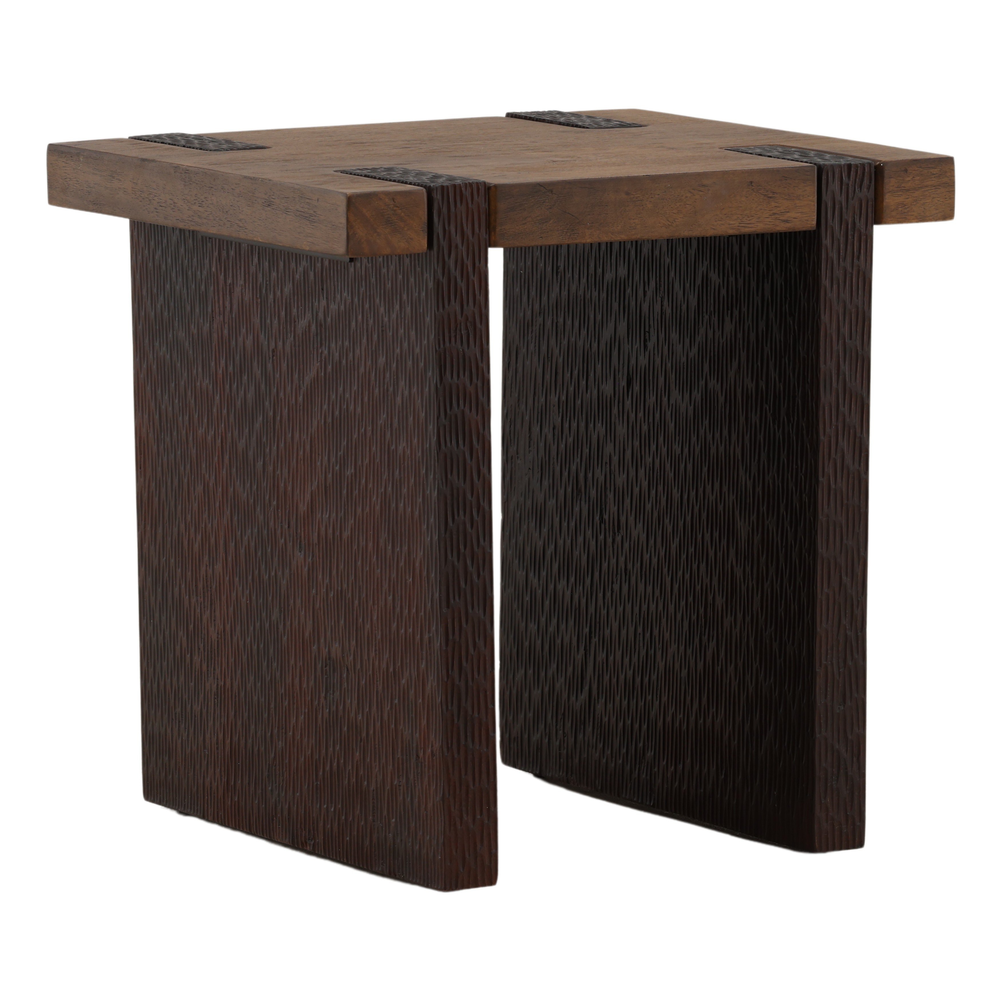 Dovetail Furniture Celestino Side Table DOV16604-BRWN