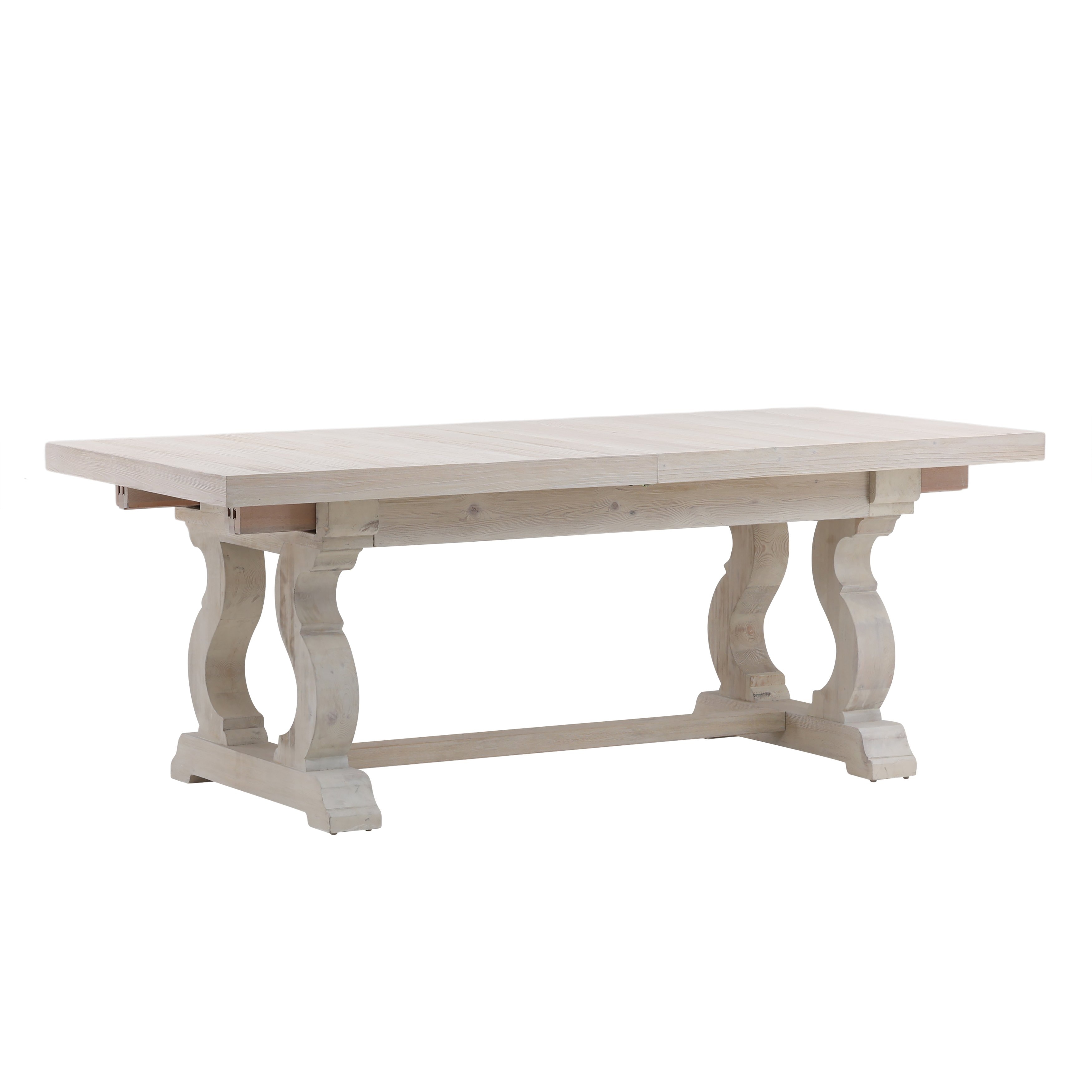 Dovetail Furniture Chantelle Extendable Dining Table DOV1000042-WHTW
