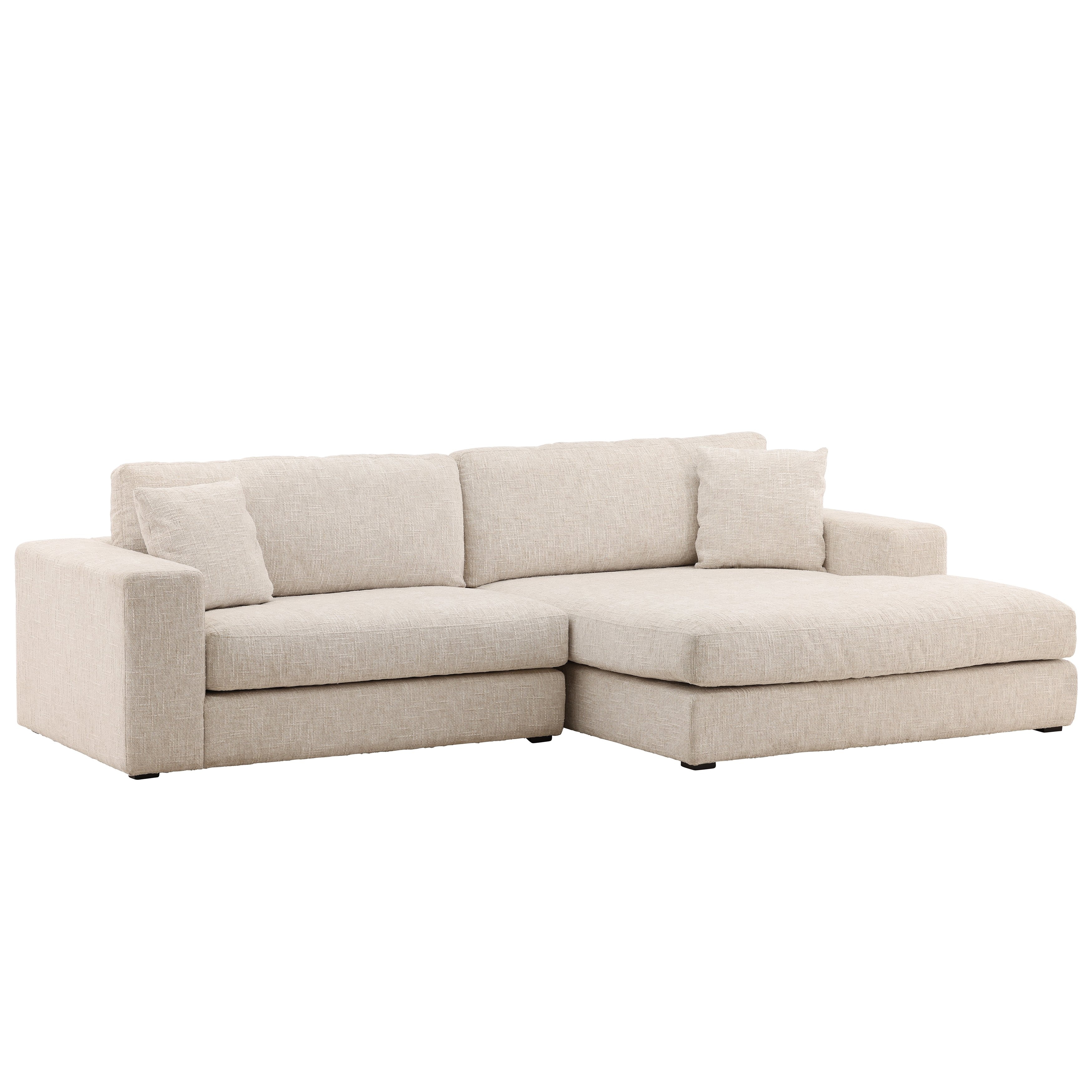 Dovetail Furniture Darina Chaise Sectional DOV51000R-CREM