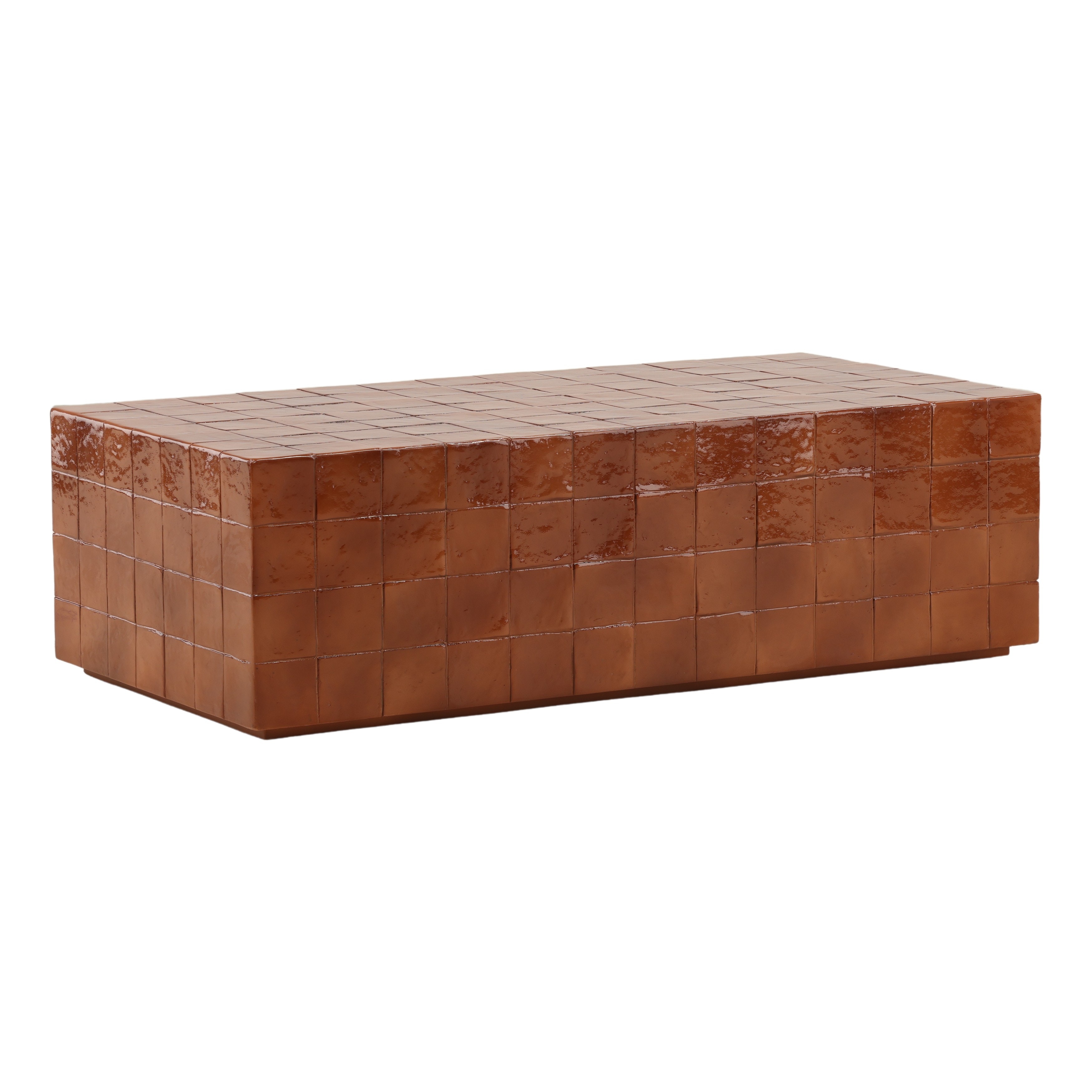 Dovetail Furniture Denslow Outdoor Coffee Table DOV14587-RUST