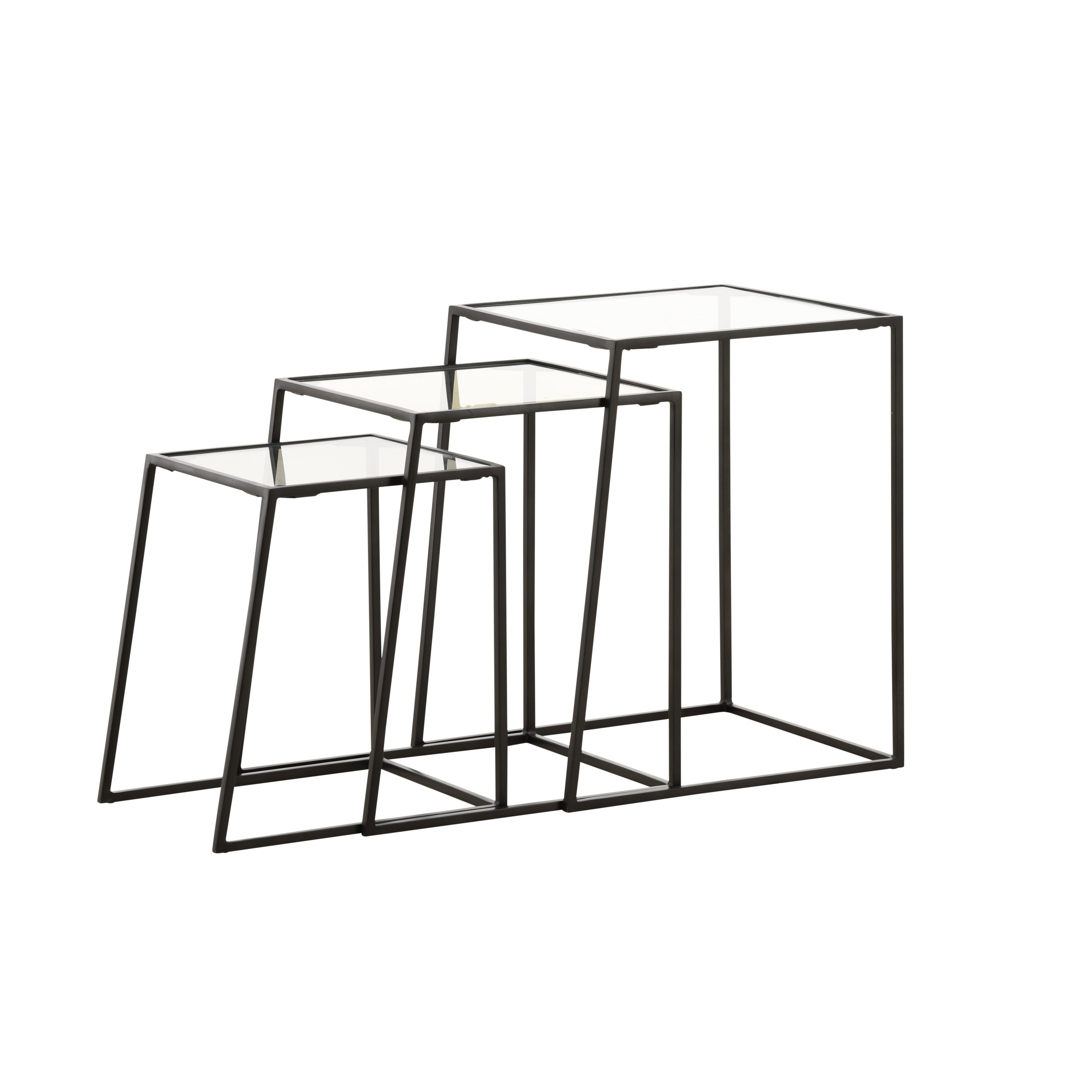 Dovetail Furniture Eliska Nesting Tables DOV40101-BLCK