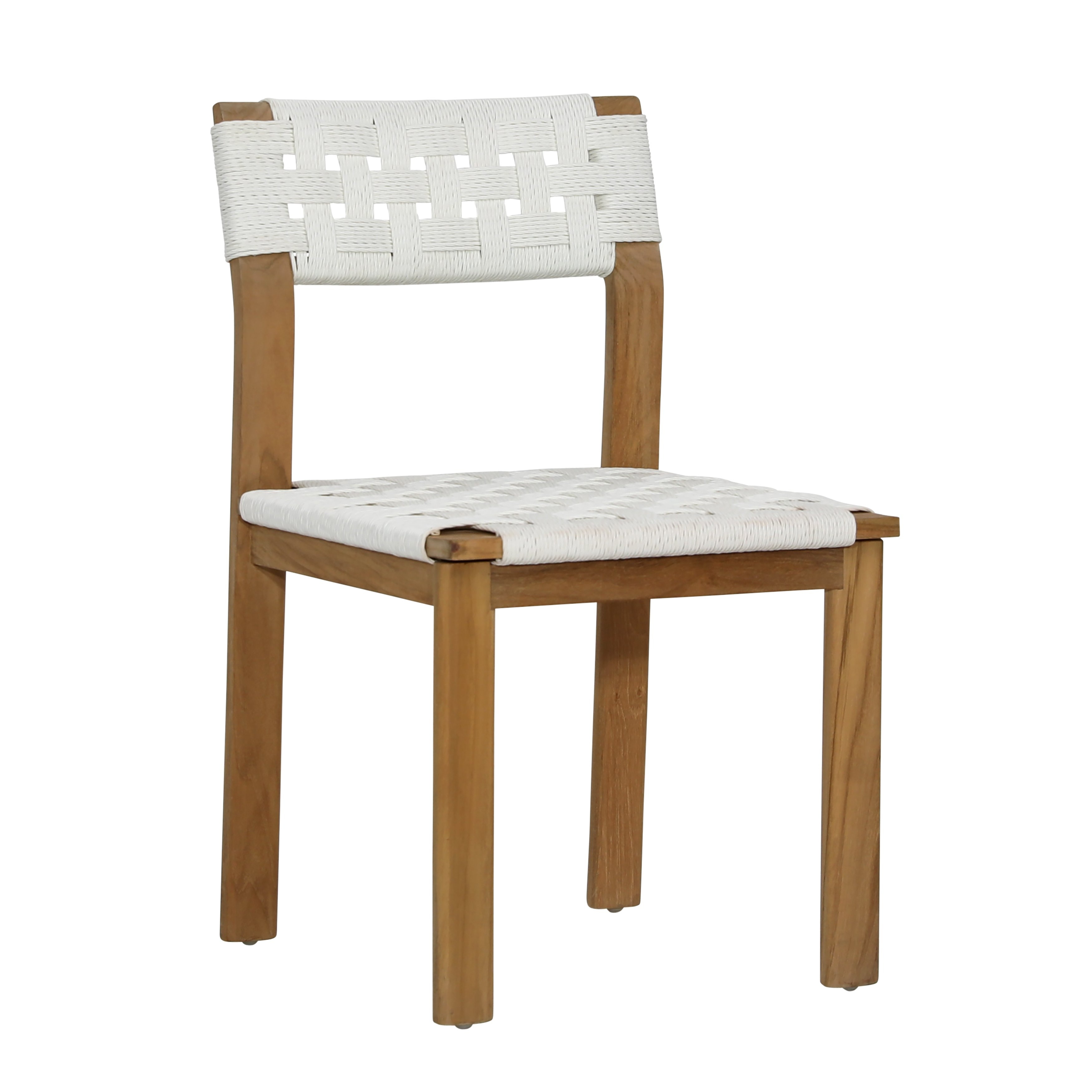 Dovetail Furniture Elvia Outdoor Dining Chair DOV7809-WHIT