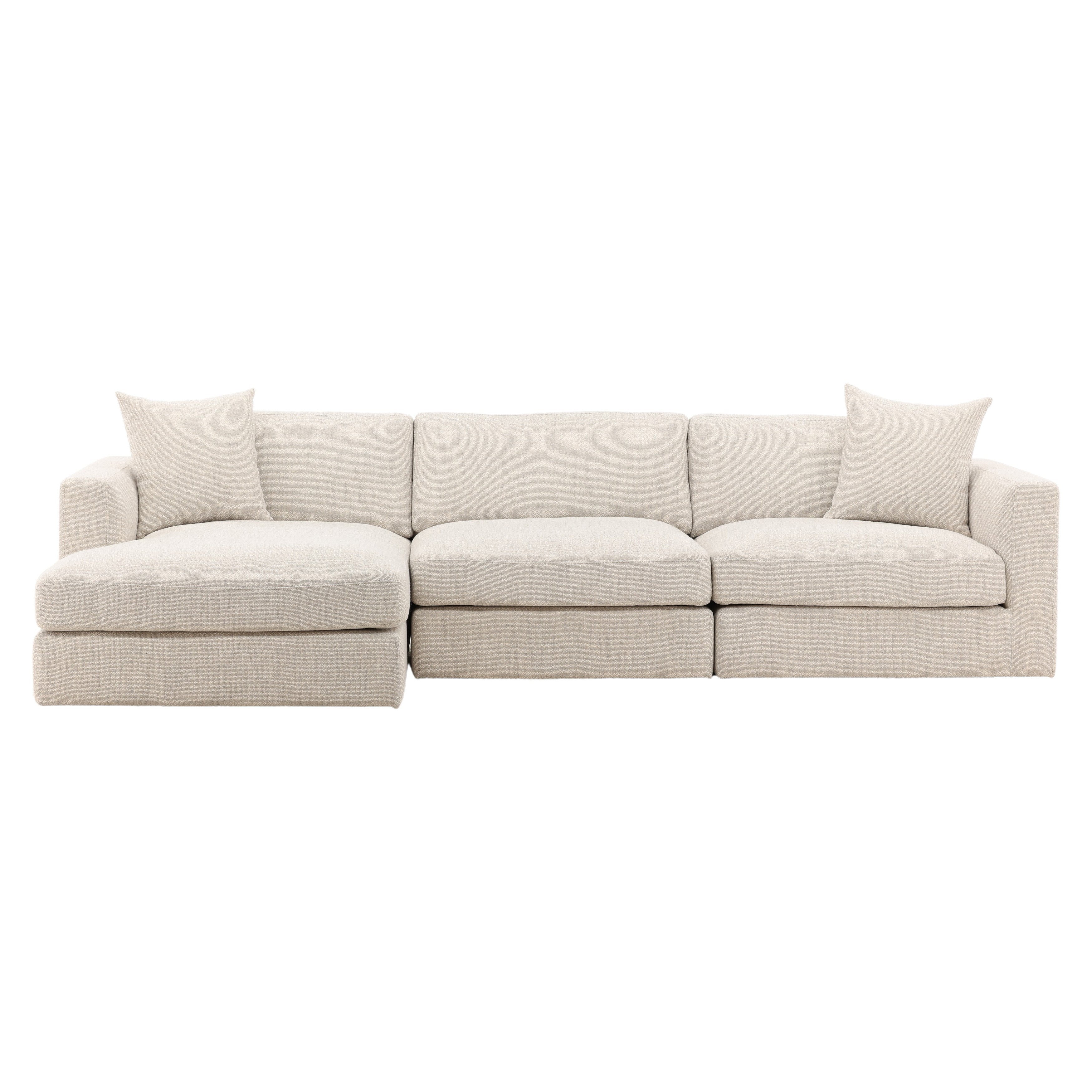 Dovetail Furniture Erica Chaise Sectional DOV39029L-TAUP