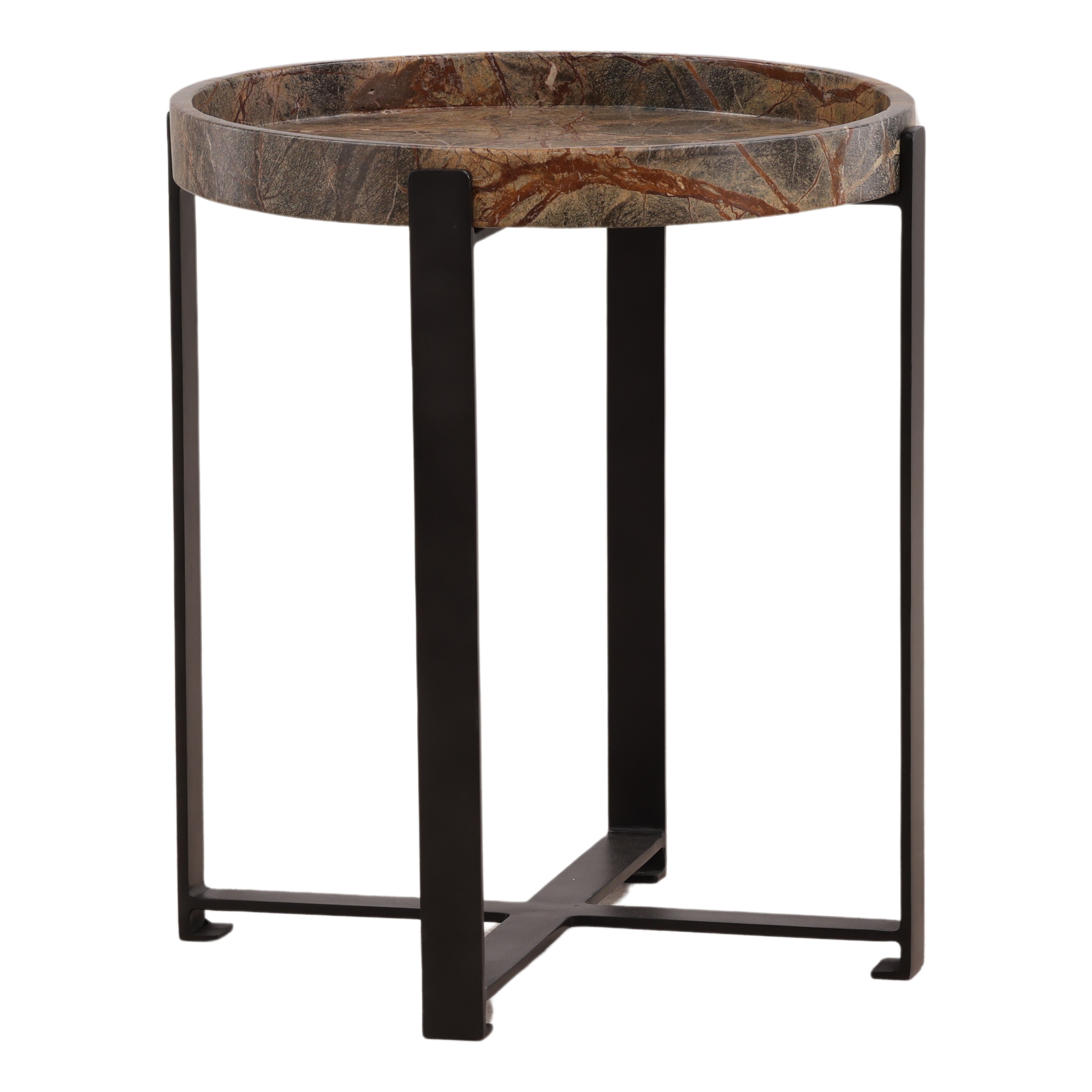 Dovetail Furniture Fae Side Table DOV40141A-BRWN
