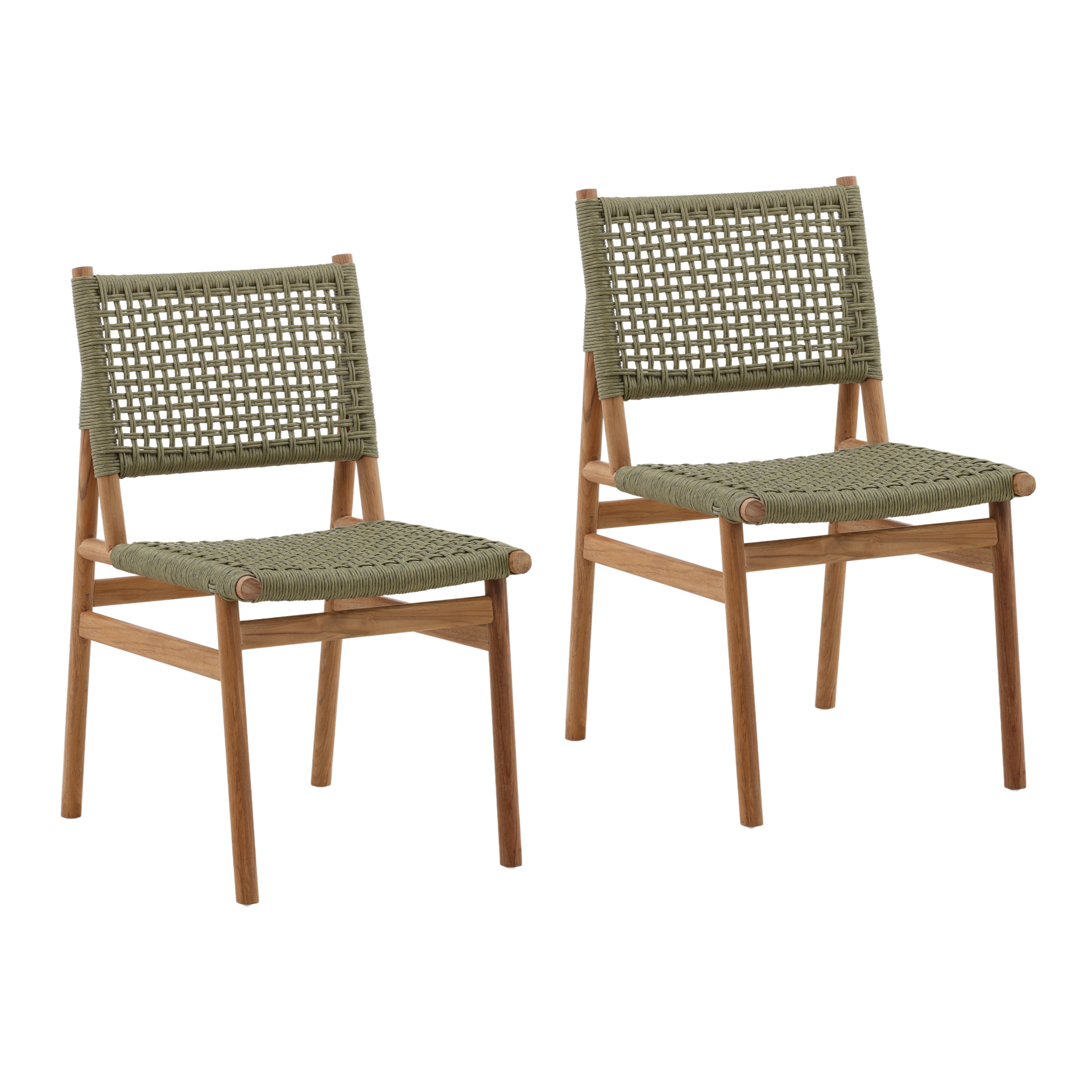 Dovetail Furniture Francisca Outdoor Dining Chair Set of 2 DOV18809-GREN