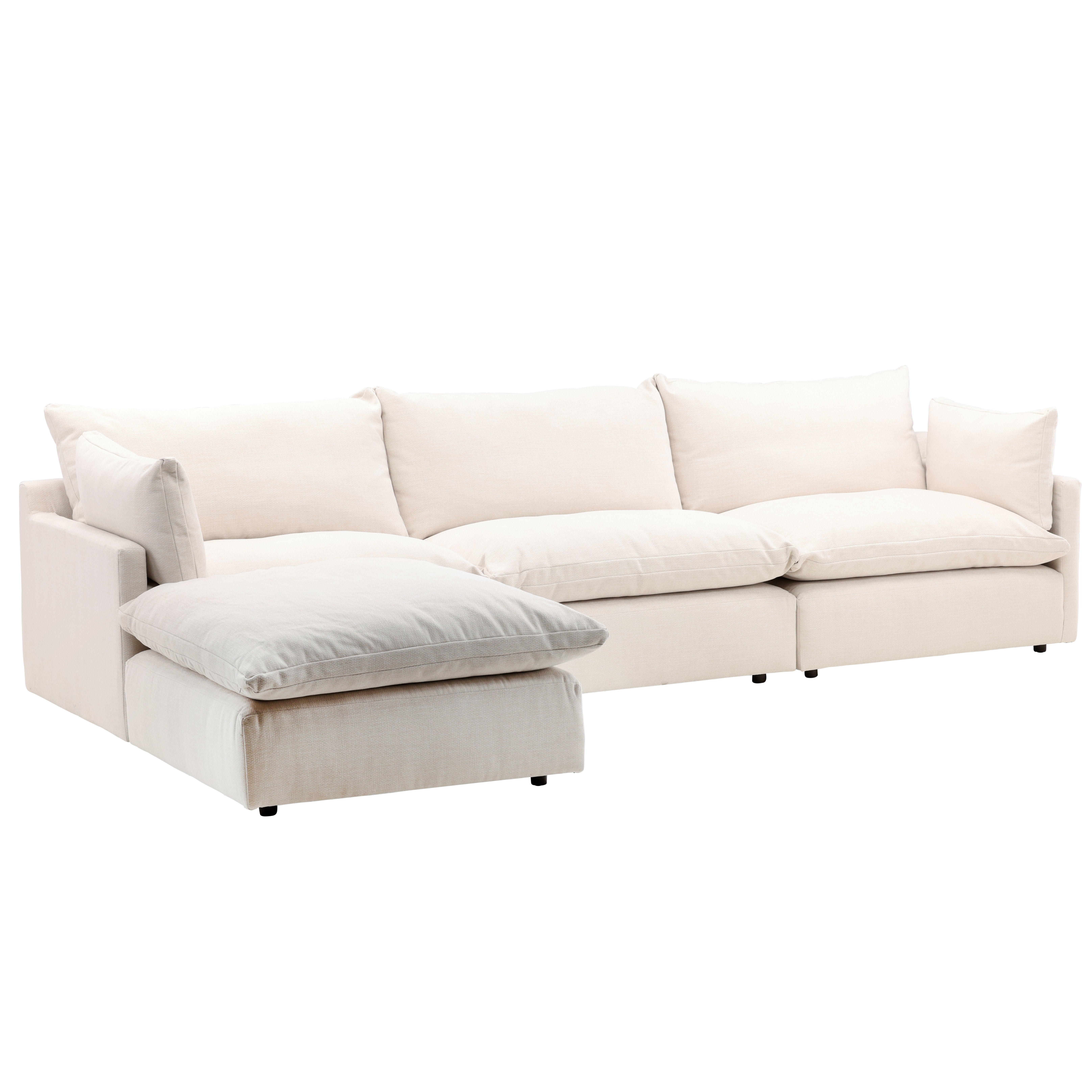 Dovetail Furniture Graciela Modular Sectional DOV60030-CRNR-CREM