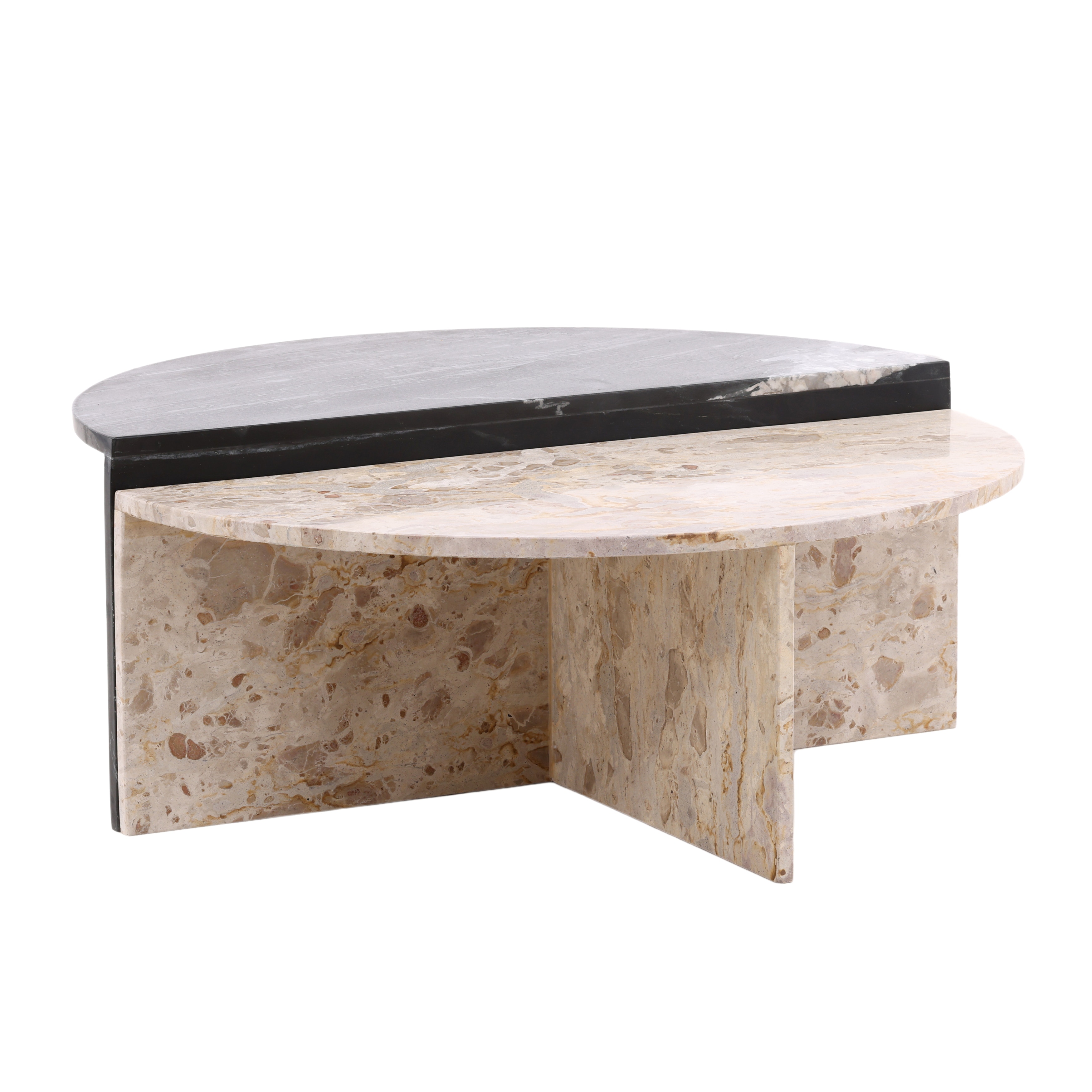 Dovetail Furniture Harrington Coffee Table Set of 2 DOV40024-BKCR