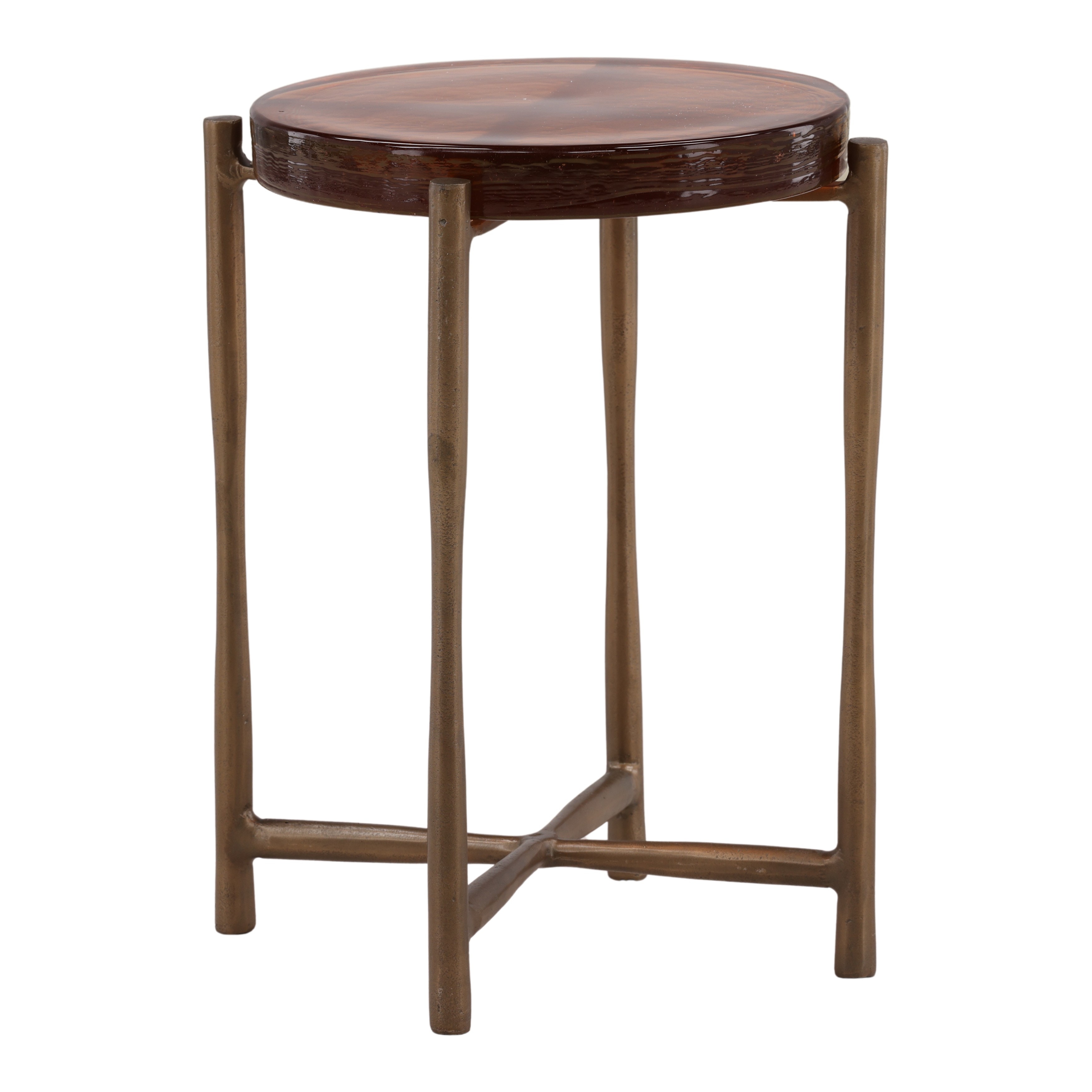Dovetail Furniture Jovanna Side Table DOV78017-RUST
