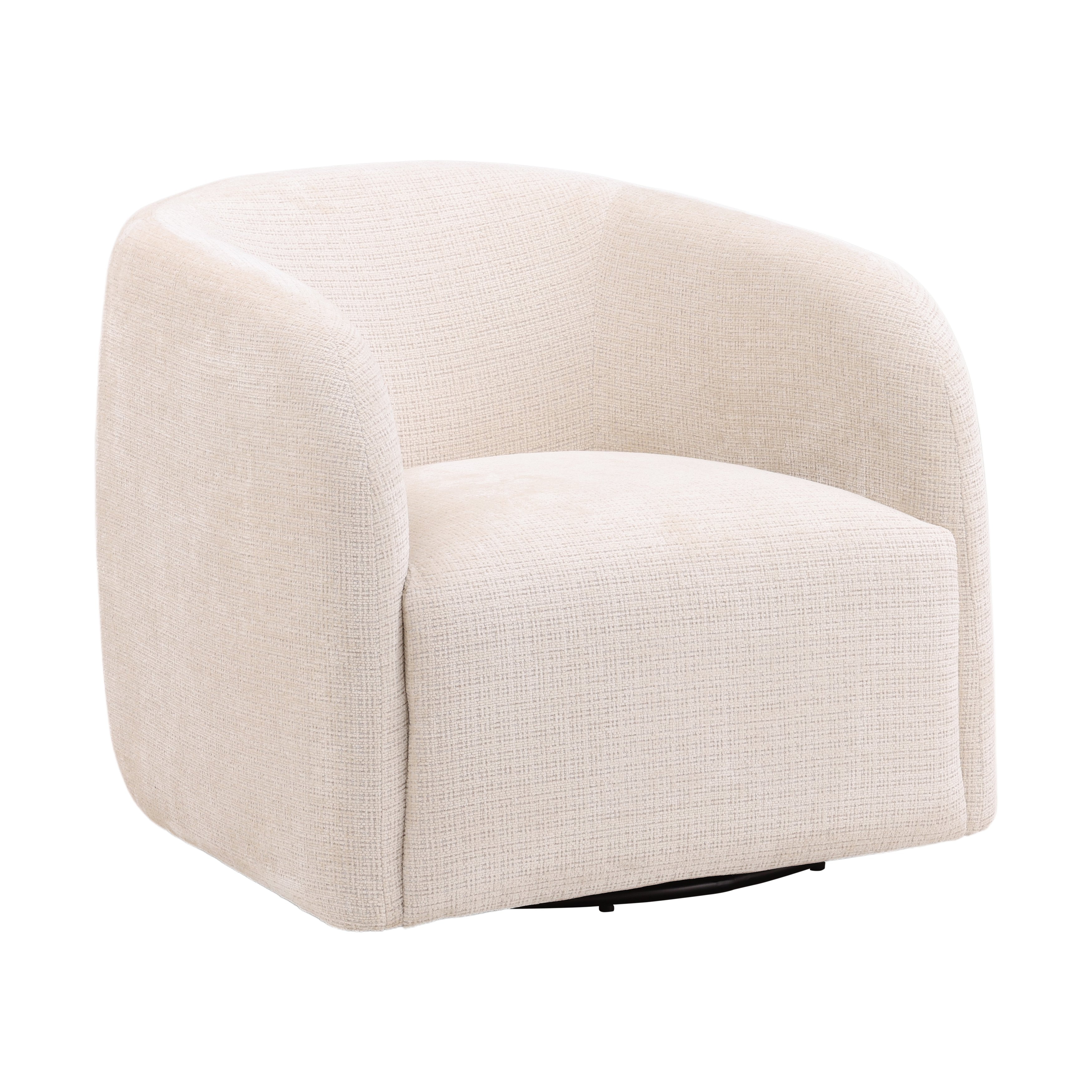 Dovetail Furniture Neva Swivel Chair DOV79009-CREM