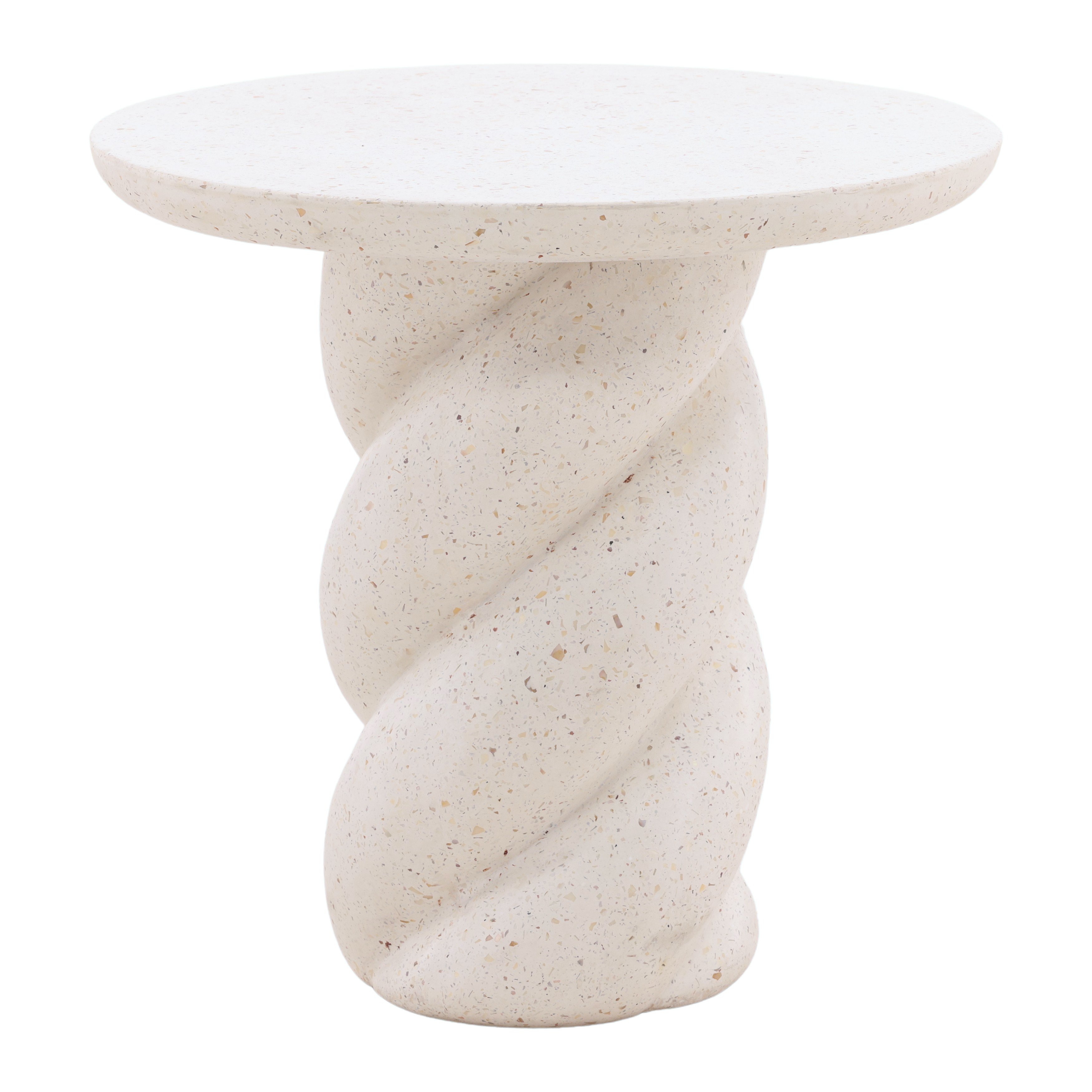 Dovetail Furniture Nidia Outdoor Side Table DOV26104-IVRY