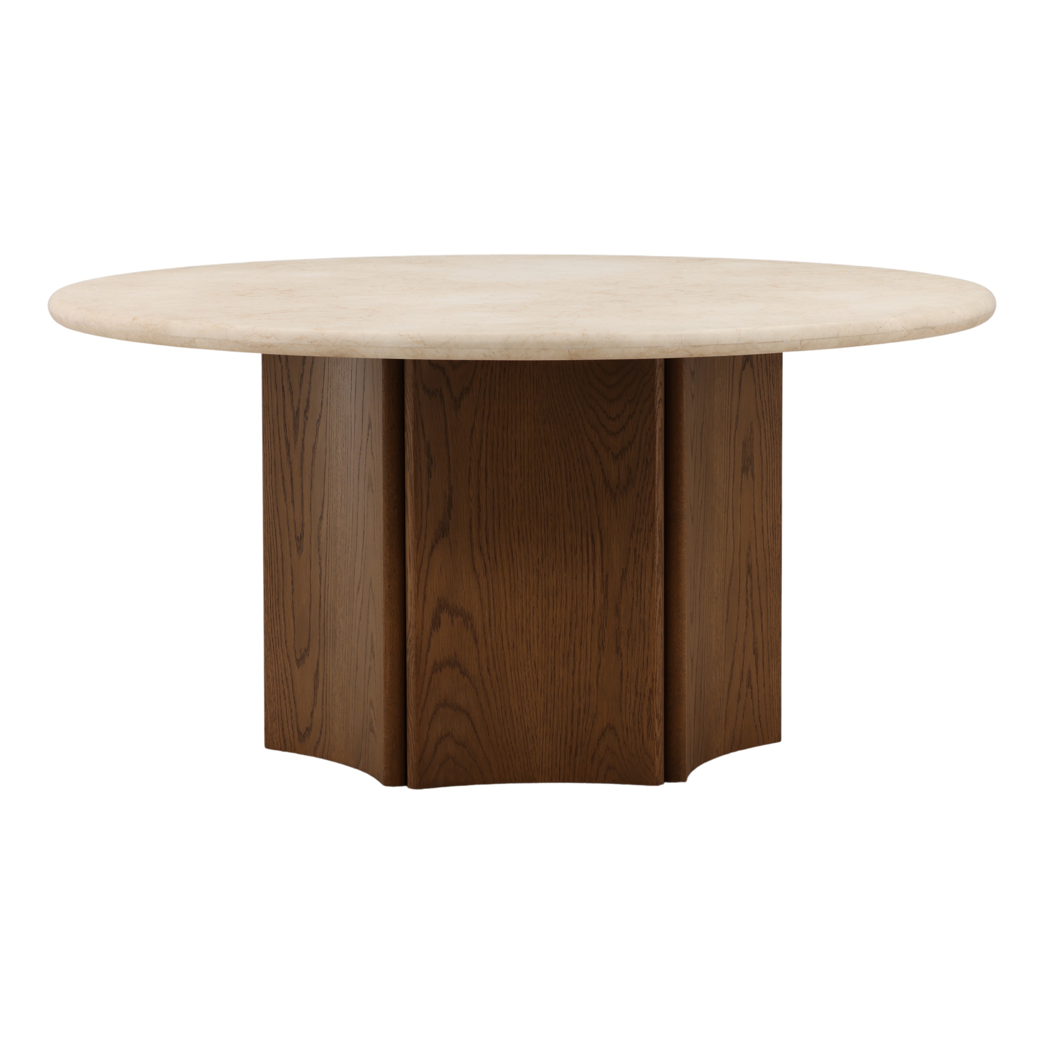 Dovetail Furniture Oja Round Dining Table DOV73002-BRWN