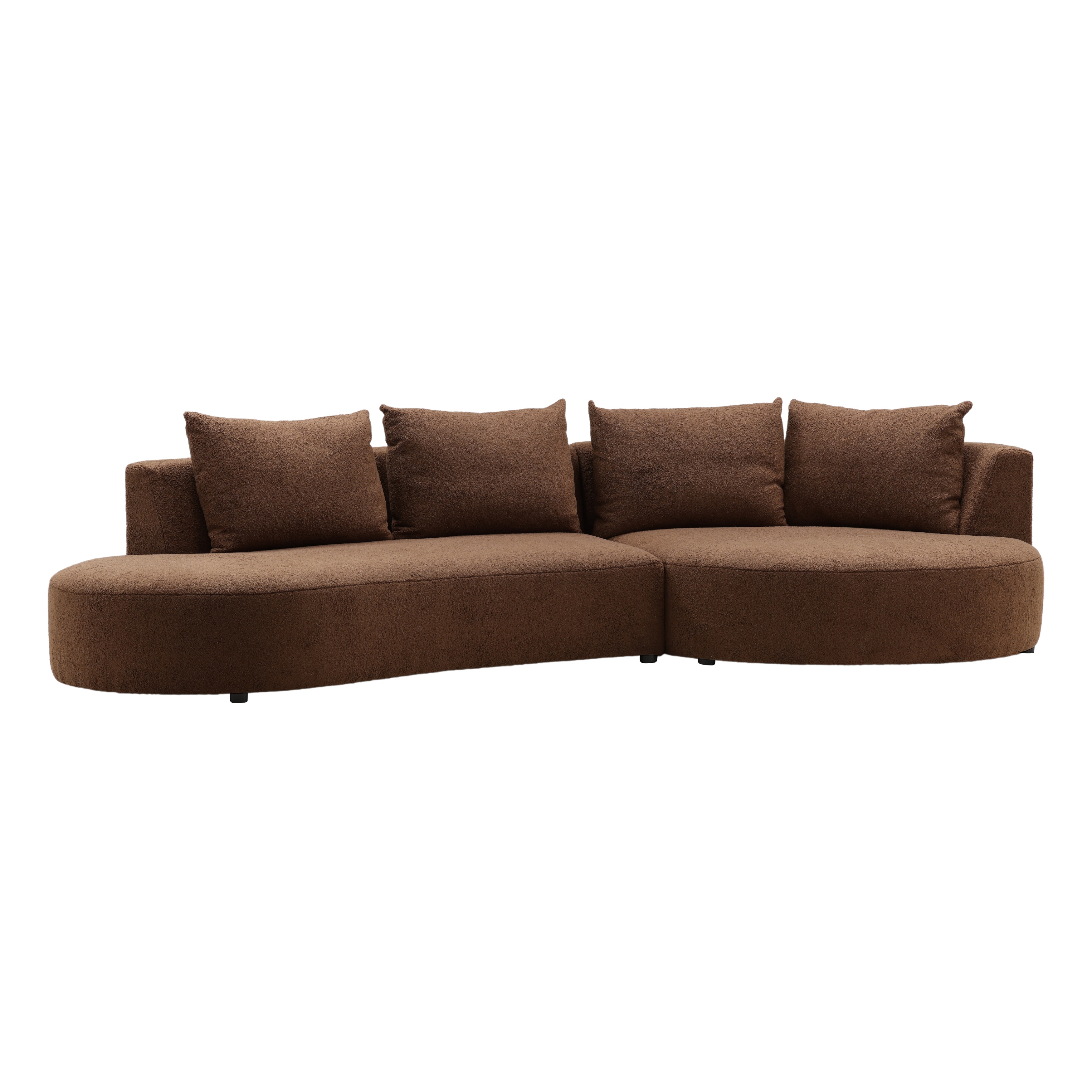 Dovetail Furniture Sonia Sectional DOV79012R-BRWN