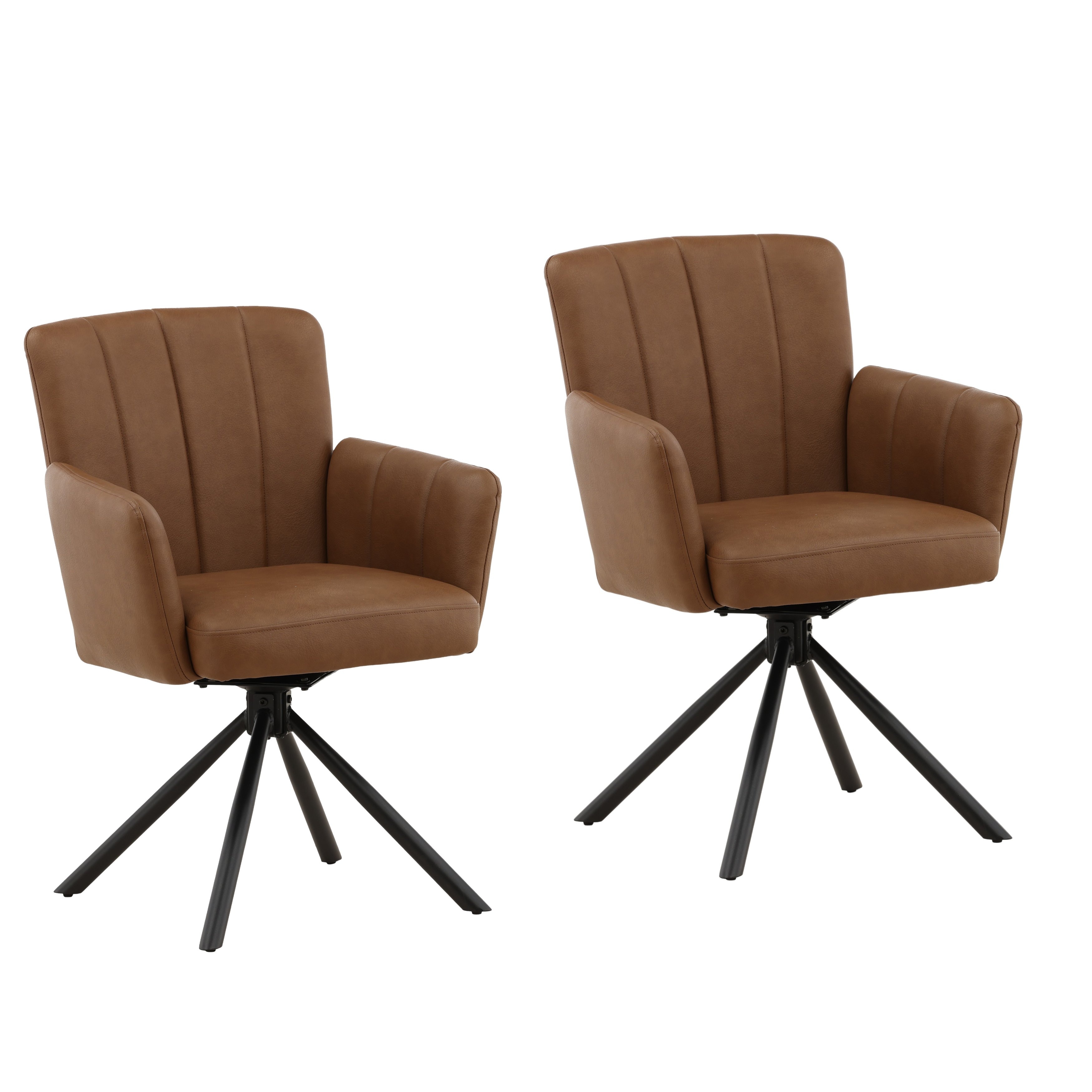Dovetail Furniture Stefano Dining Chair Set of 2 DOV23018-COGN