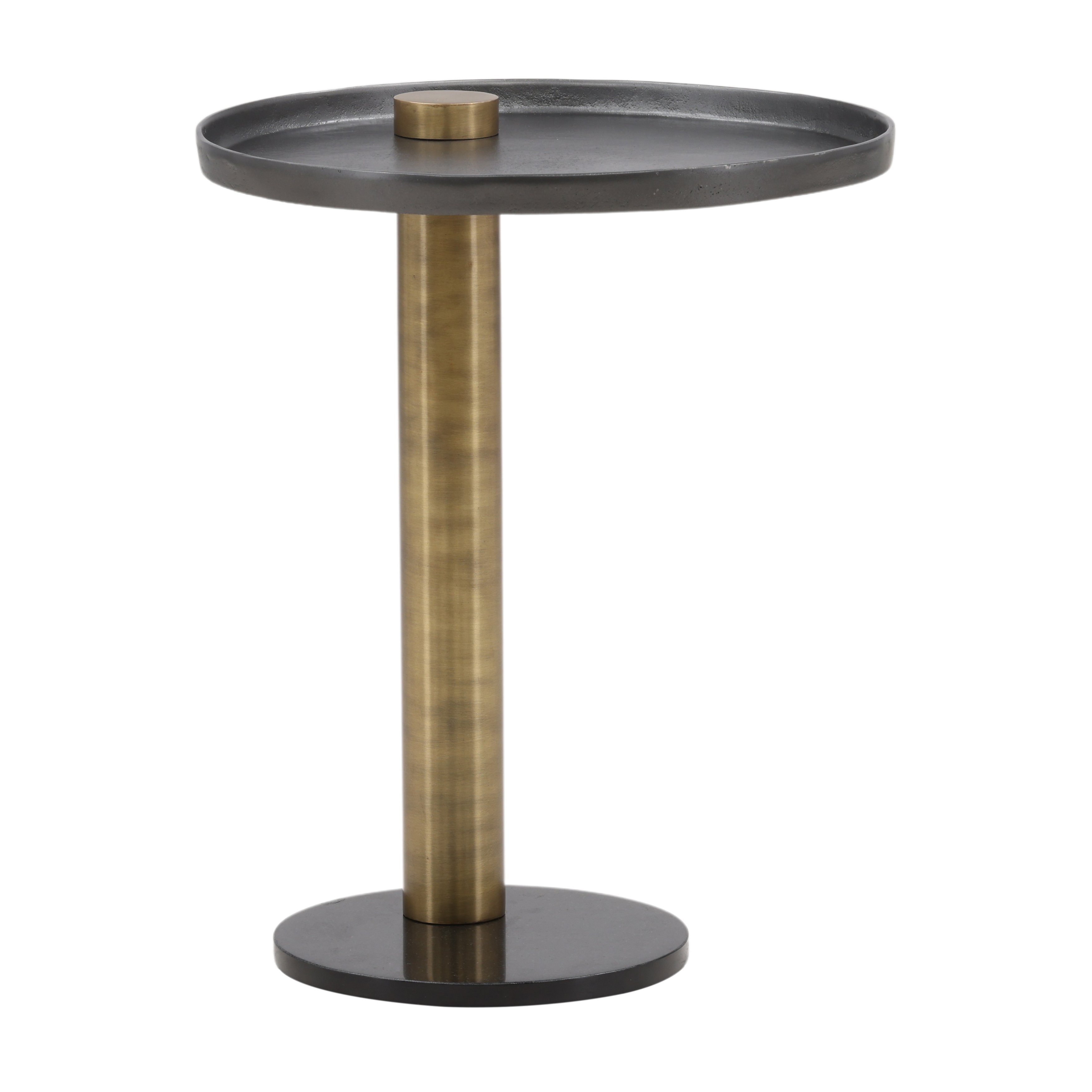 Dovetail Furniture Yara Side Table DOV78012-GOLD-LG