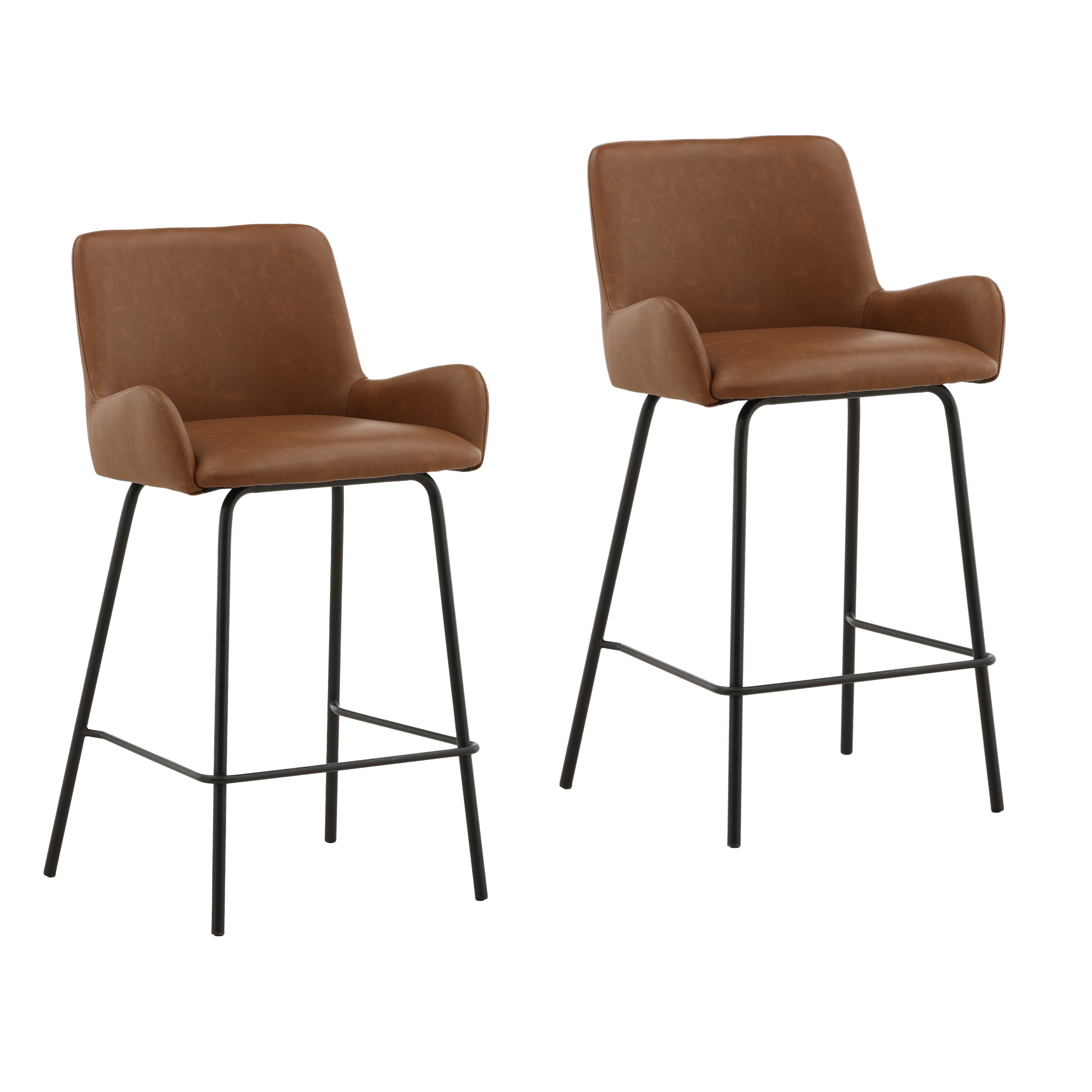 Dovetail Furniture Zamar Counter Stool Set of 2 DOV23023-SDDL