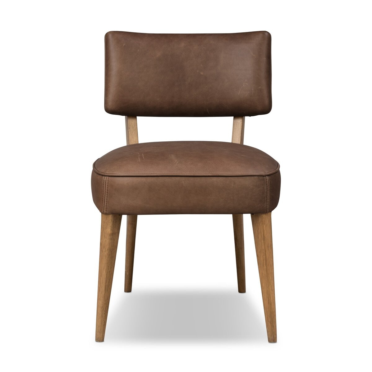 Four Hands Furniture Orville Dining Chair-Palermo Cigar-Amber Parawood-Bronze Antimony 107608-016