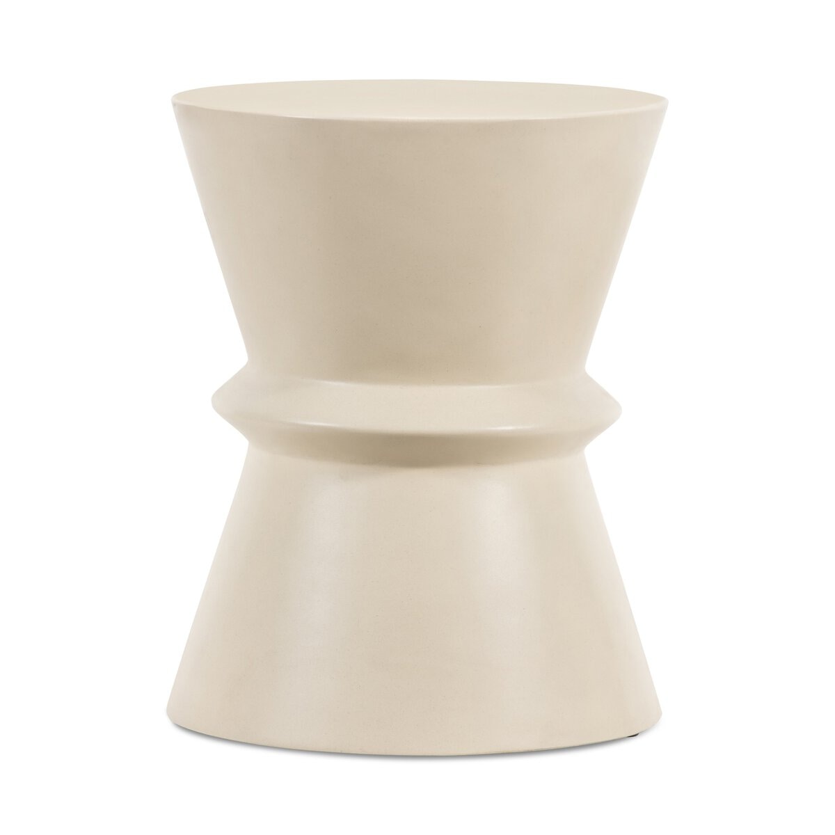 Four Hands Furniture Lina End Table-Parchment White 107900-004