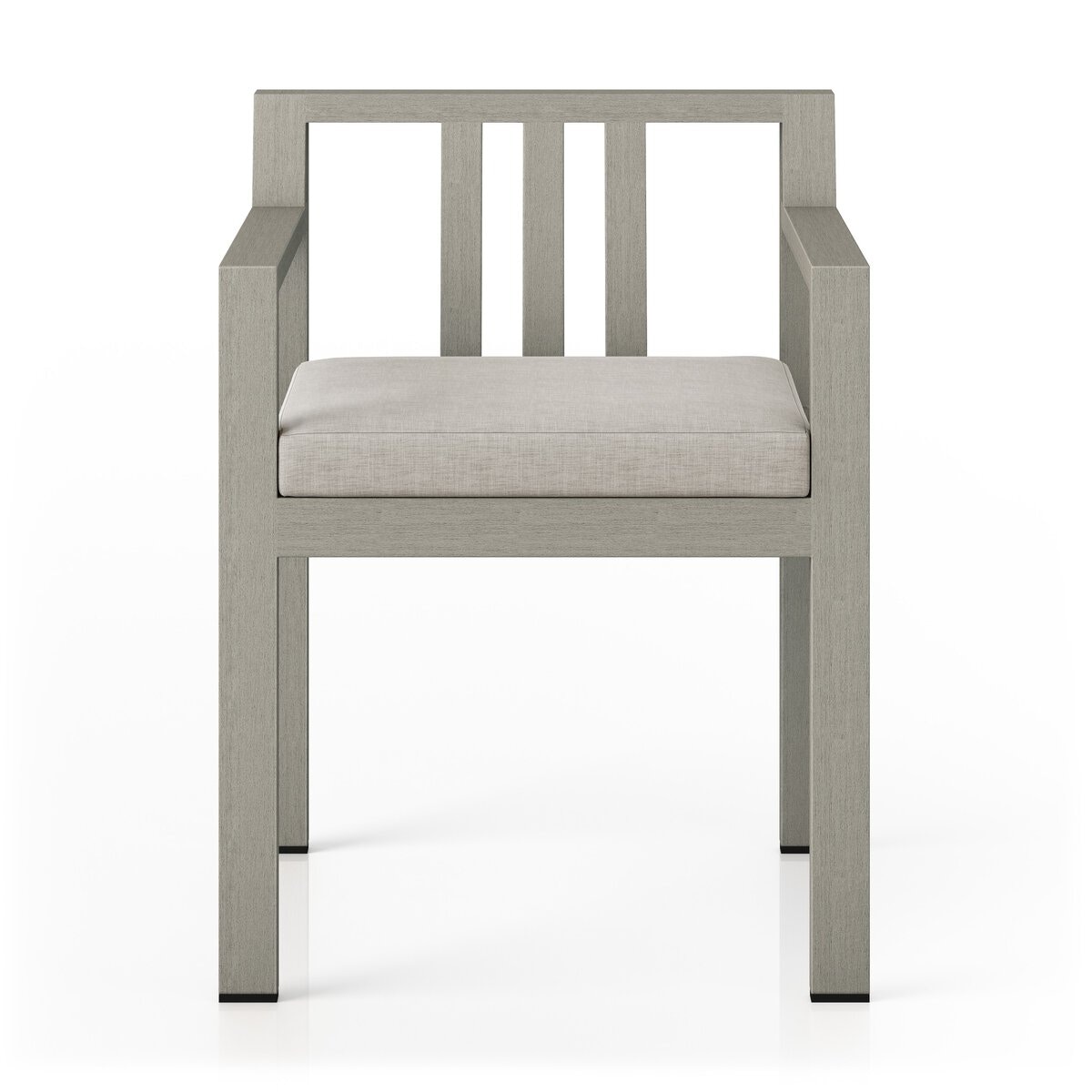 Four Hands Furniture Monterey Outdoor Dining Arm Chair-Weathered Grey-FSC-Venao Grey 226831-007