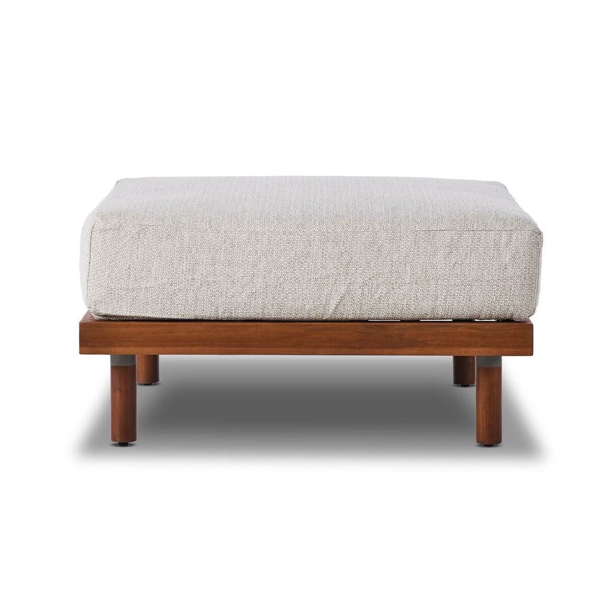 Four Hands Furniture Culver Outdoor Ottoman-Natural Teak-FSC-Faye Sand 226927-004