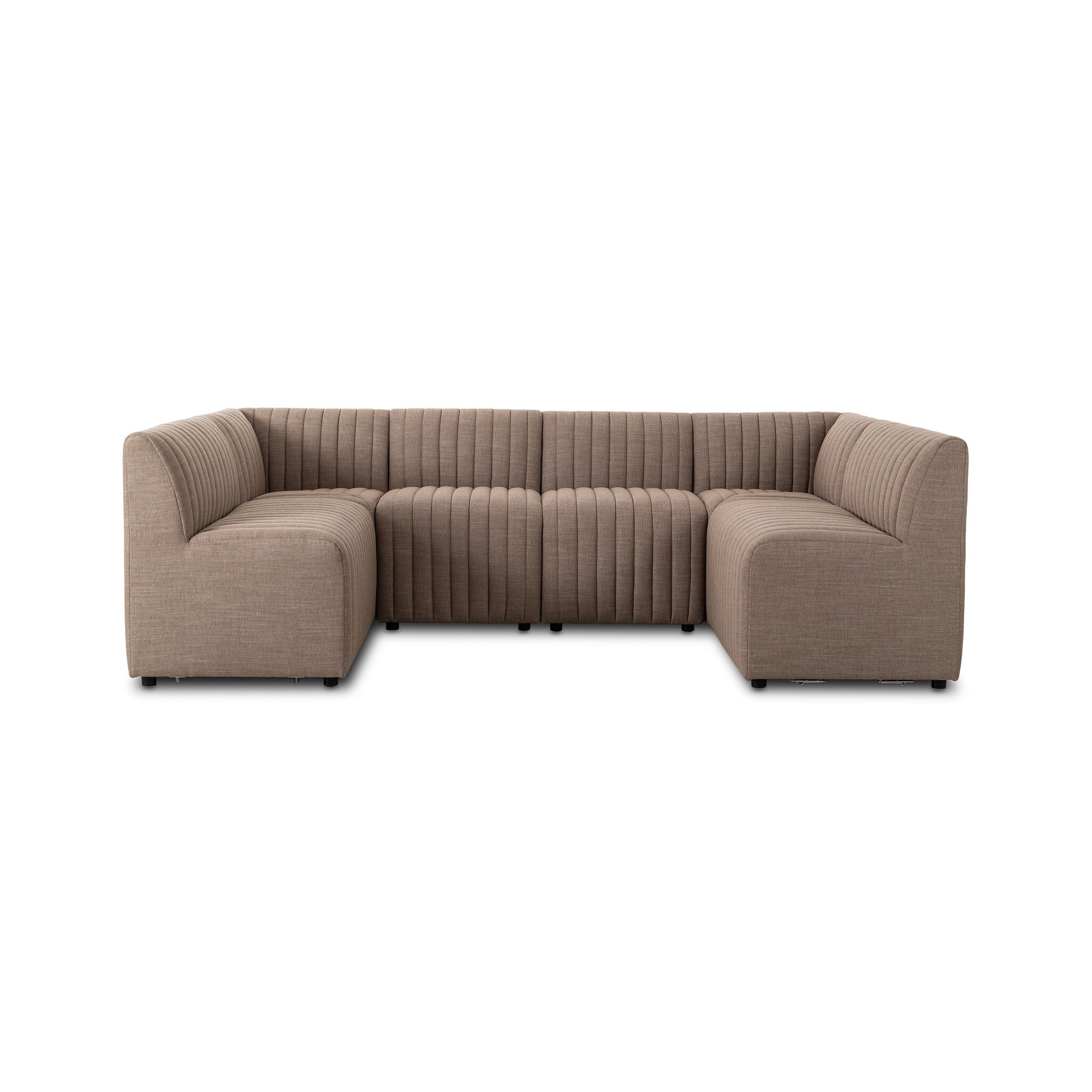 Four Hands Furniture Augustine Dining Banquette, U Shape - Crypton Nomad Taupe 231701-004