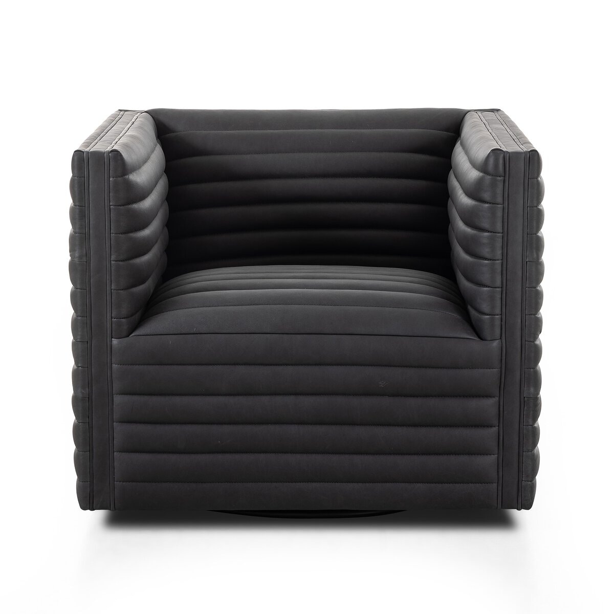Four Hands Furniture Padma Swivel Chair-Eucapel Black 237461-001