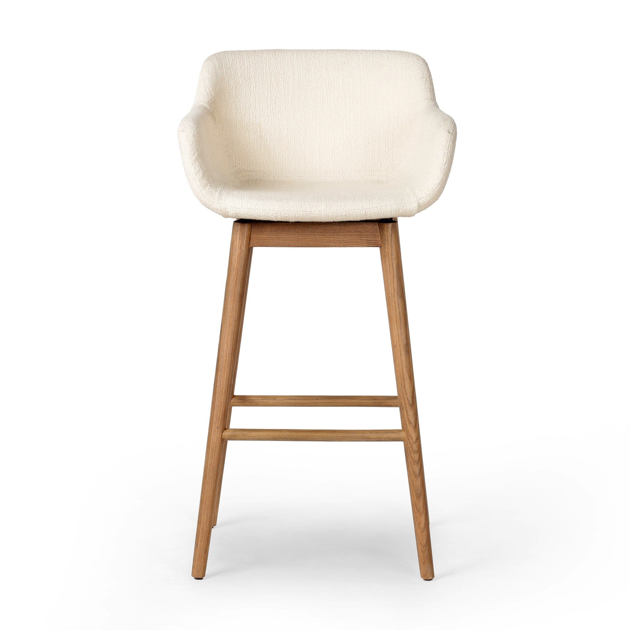 Four Hands Furniture Hannah Swivel Bar + Counter Stool - Kerbey Ivory 237909-003