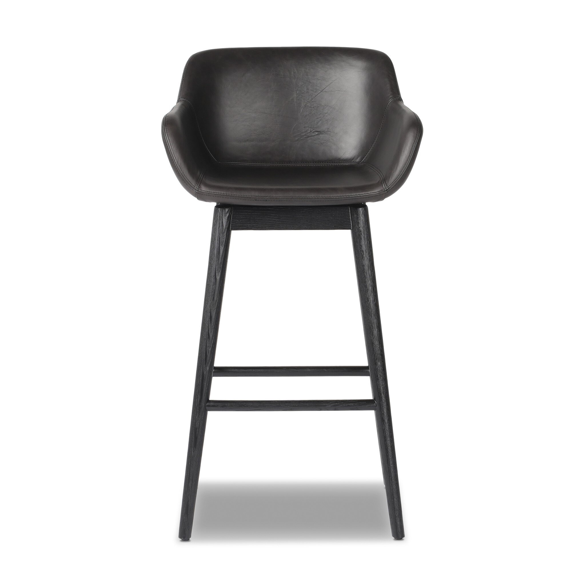Four Hands Furniture Hannah Swivel Bar + Counter Stool - Sonoma Black 237909-009