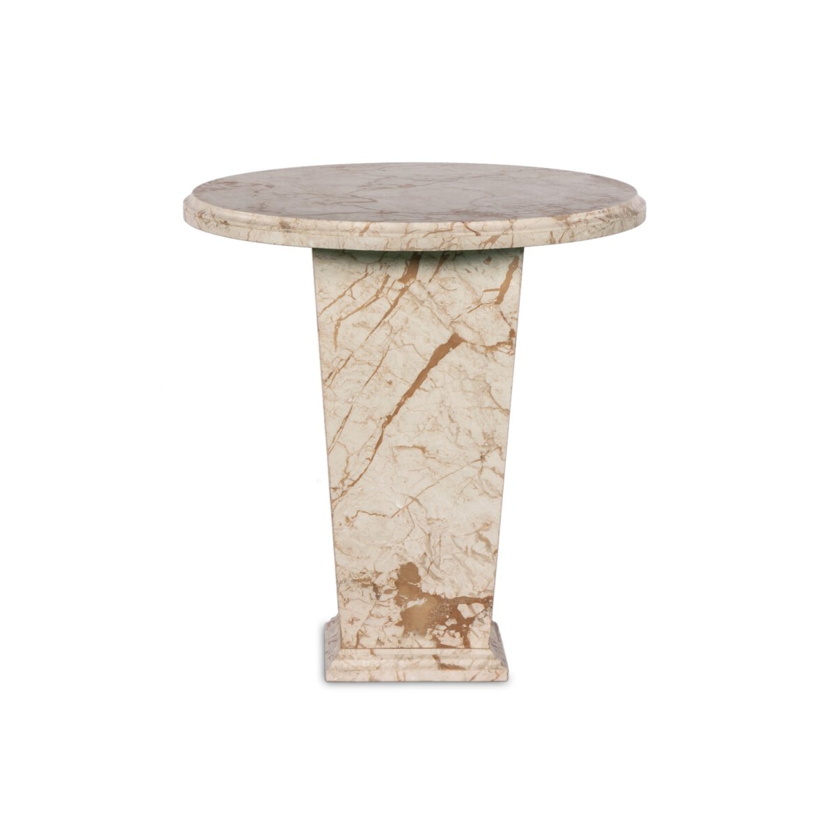 Four Hands Furniture Eslo End Table-Marble-Desert Taupe Marble 253799-001