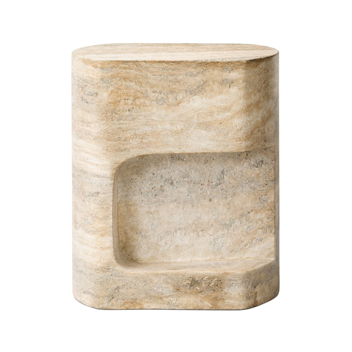 Four Hands Furniture Clementine End Table-Textured Sandy Grey 240100-002