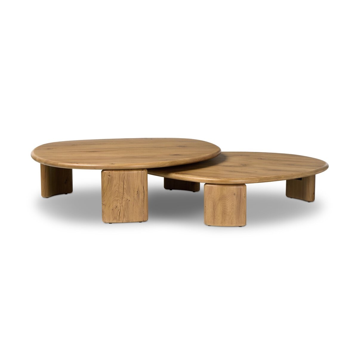 Four Hands Furniture Falco Nesting Table-Natural Reclaimed French Oak 242119-003