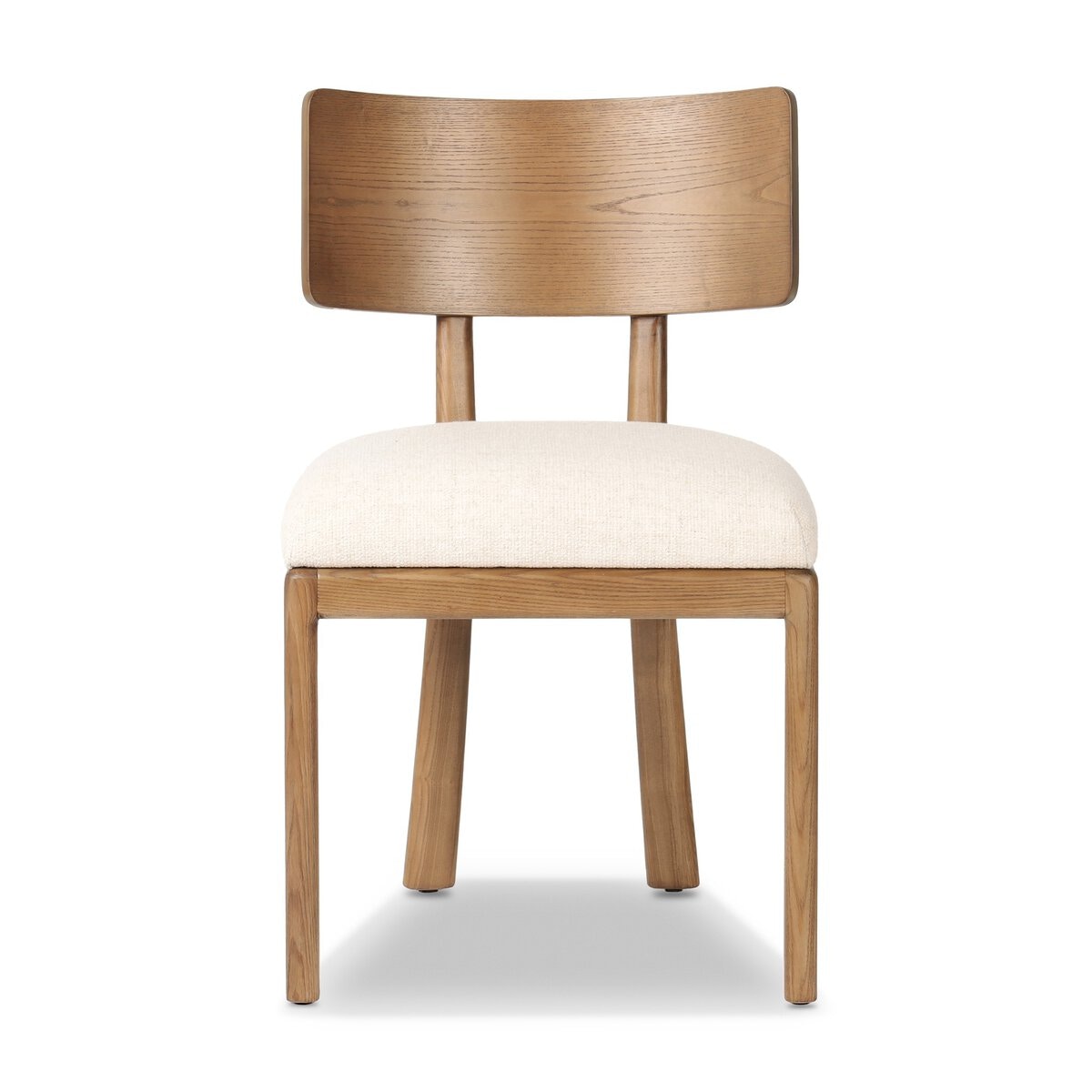 Four Hands Furniture Terrance Dining Chair-Thames Cream-Amber Ash-Amber Ash Veneer 245345-003