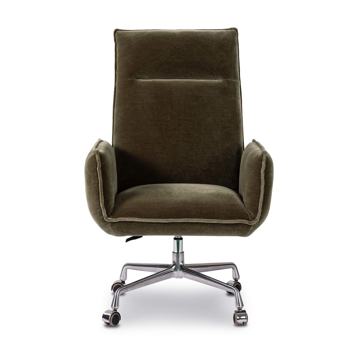 Four Hands Furniture Lionel Desk Chair-Monte Olive-Stainless Steel 246417-004