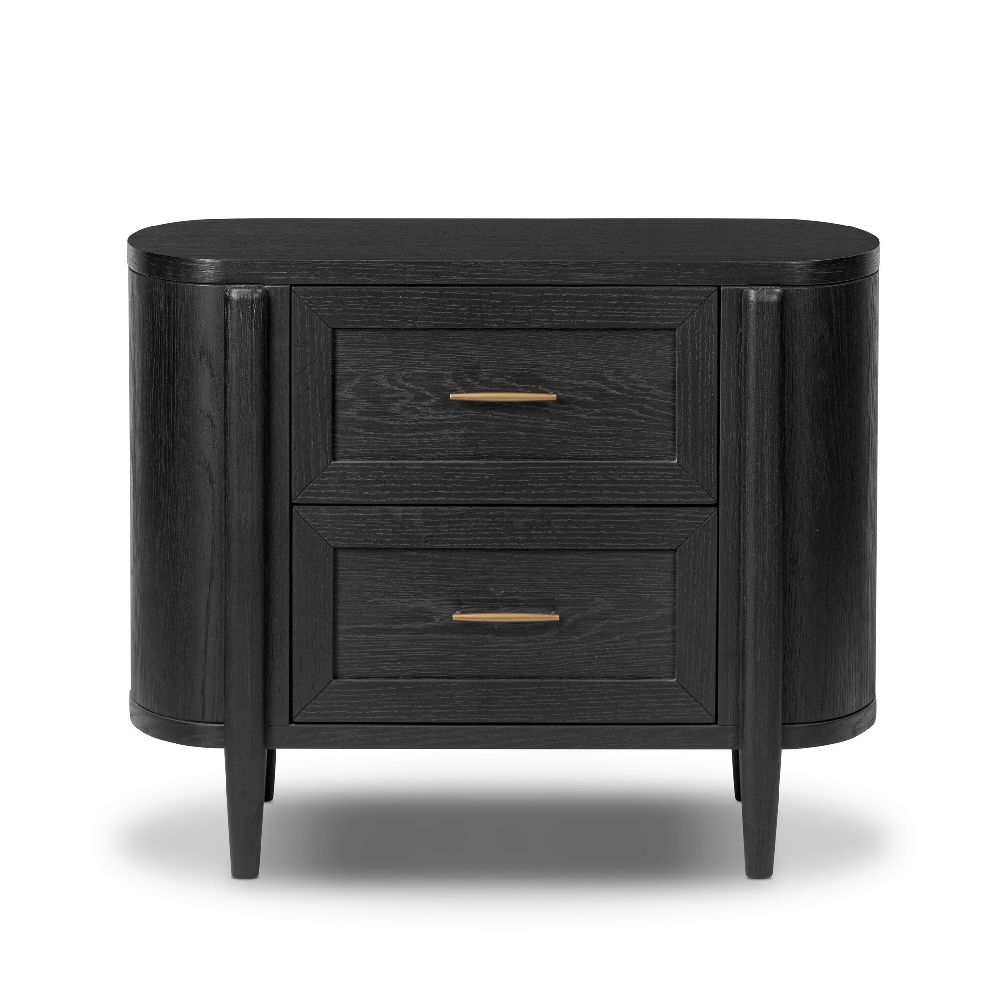 Four Hands Furniture Tolle Nightstand - Drifted Matte Black Veneer 247928-001