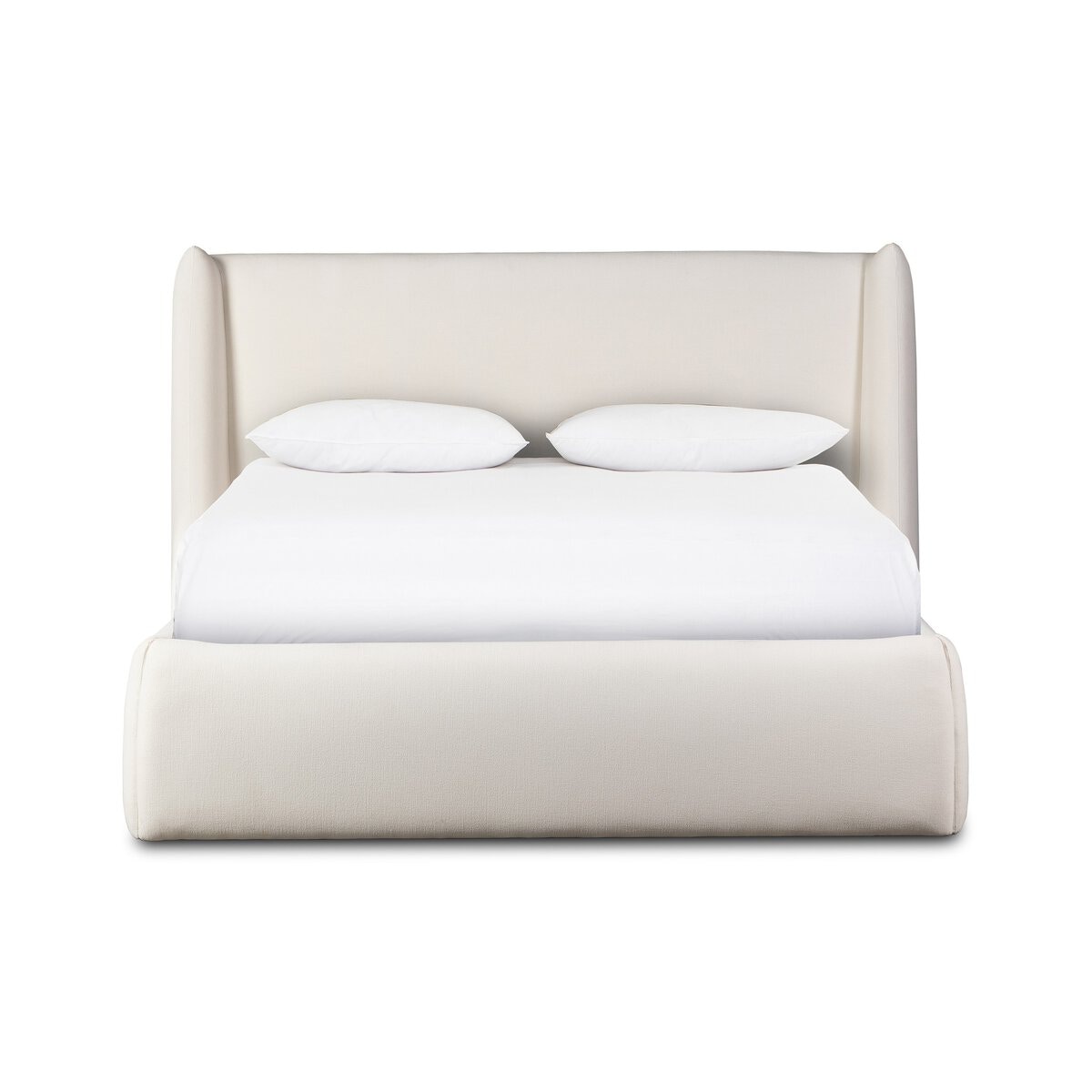 Four Hands Furniture Hexley Bed-Crypton Nomad Marshmallow-King 248011-002