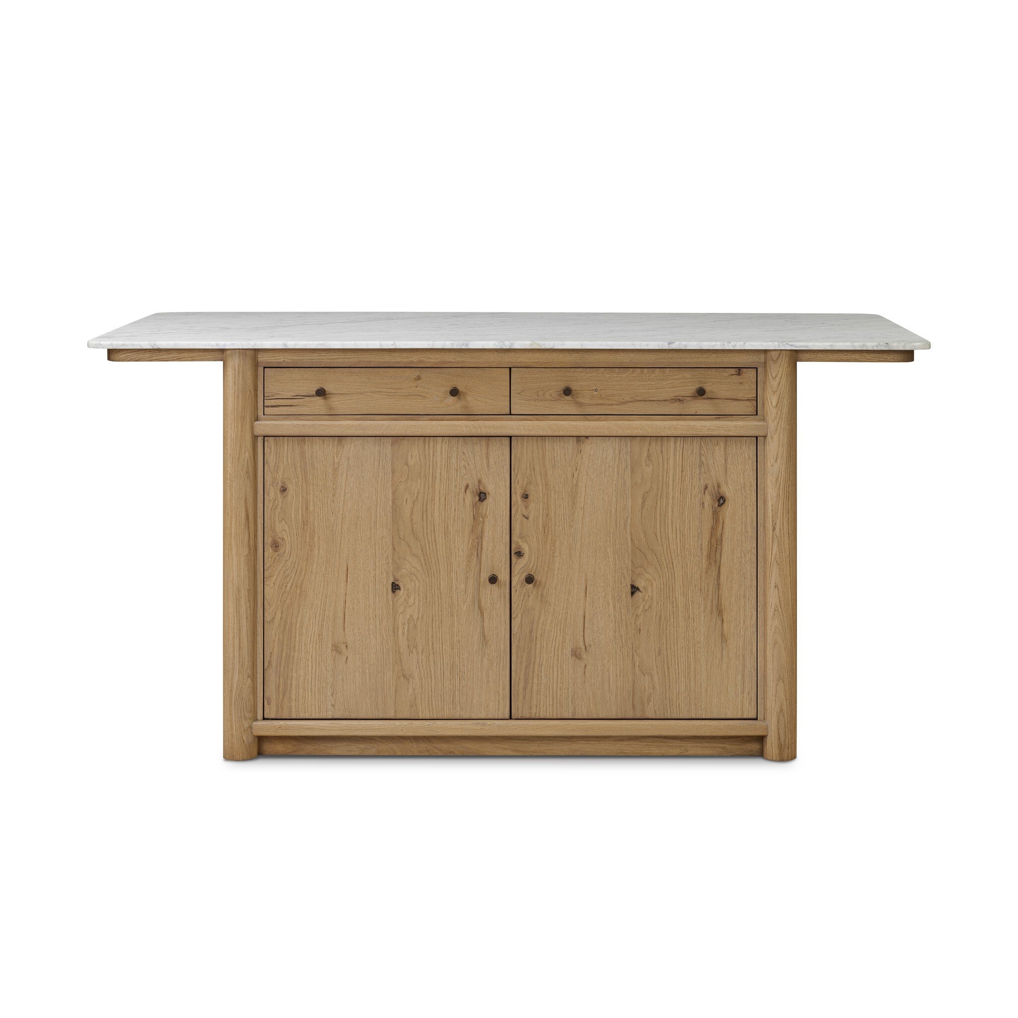 Four Hands Furniture Fatima Kitchen Island - White Carrara Marble 248178-001