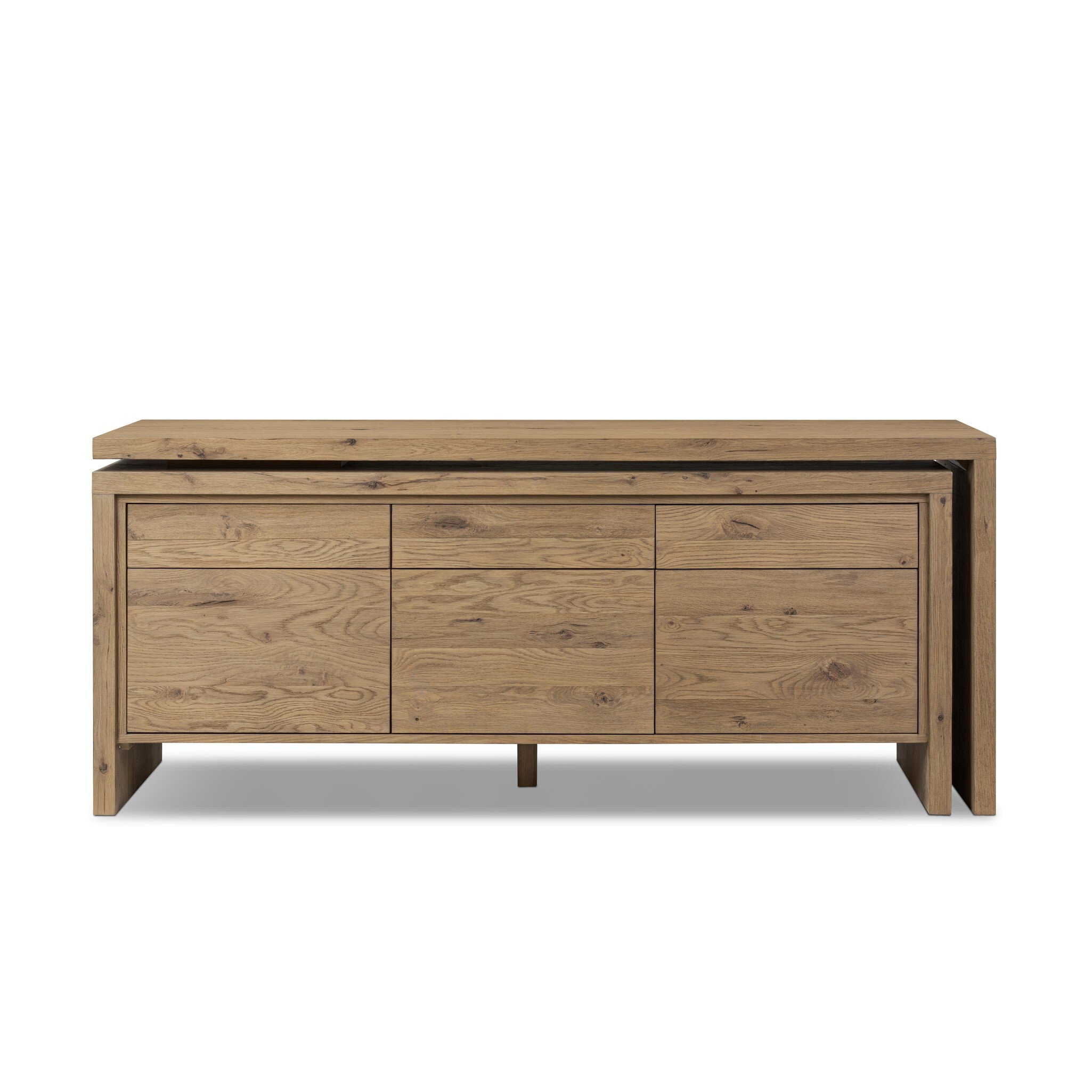 Four Hands Furniture Noah Rotating Desk - Aged Smoked Oak Resawn 248589-001