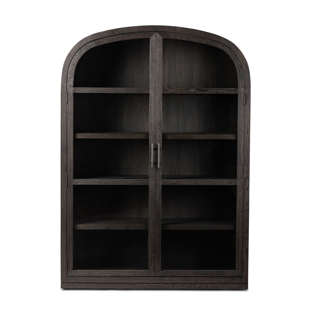 Four Hands Furniture Hepburn Wide Cabinet-Dark Anthracite Oak-Dark Anthracite Oak Veneer-Waxed Black 248927-001