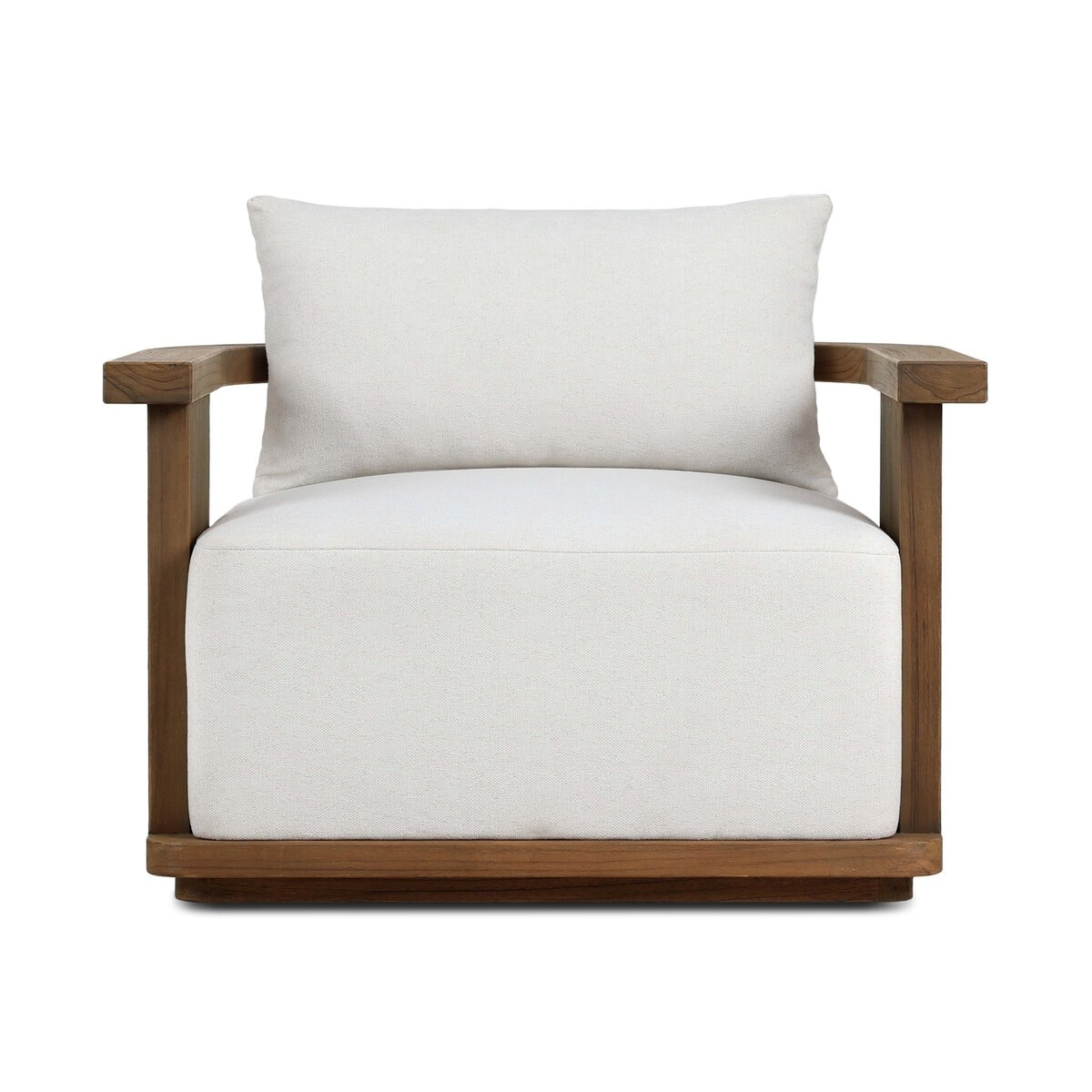 Four Hands Furniture Tahana Outdoor Swivel Chair-Alessi Linen-Stained Toasted Brown-FSC 248989-001