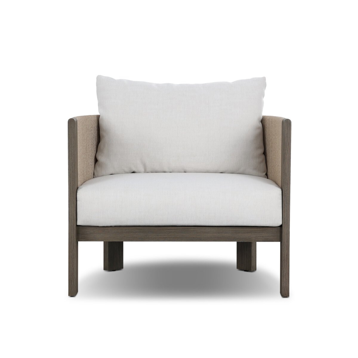 Four Hands Furniture Delancy Outdoor Chair-Vergo Cream-Stained Aged Grey-FSC-Vintage White 249041-006