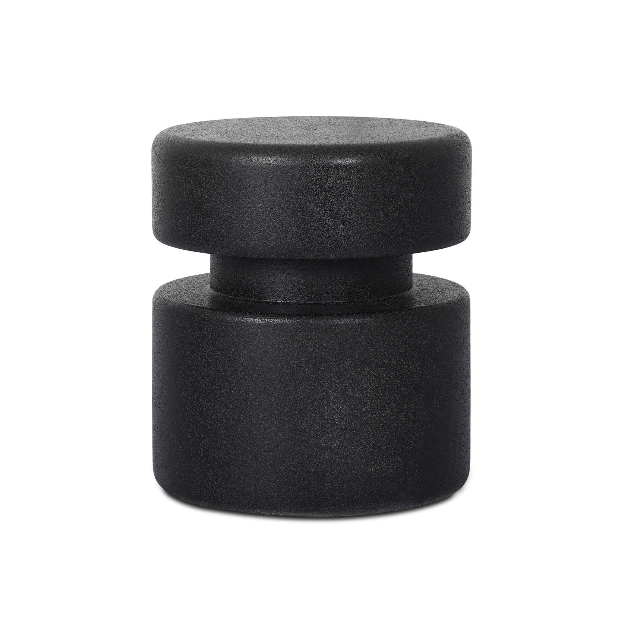 Four Hands Furniture Luka End Table - Black Lavastone 249047-001