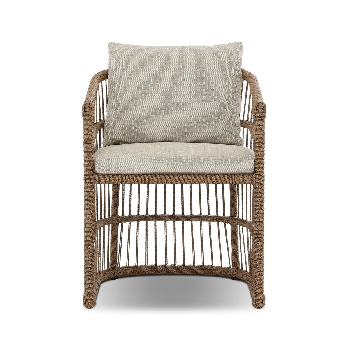 Four Hands Furniture Montecito Outdoor Dining Chair-Faye Sand-Faux Dark Hyacinth 249138-001