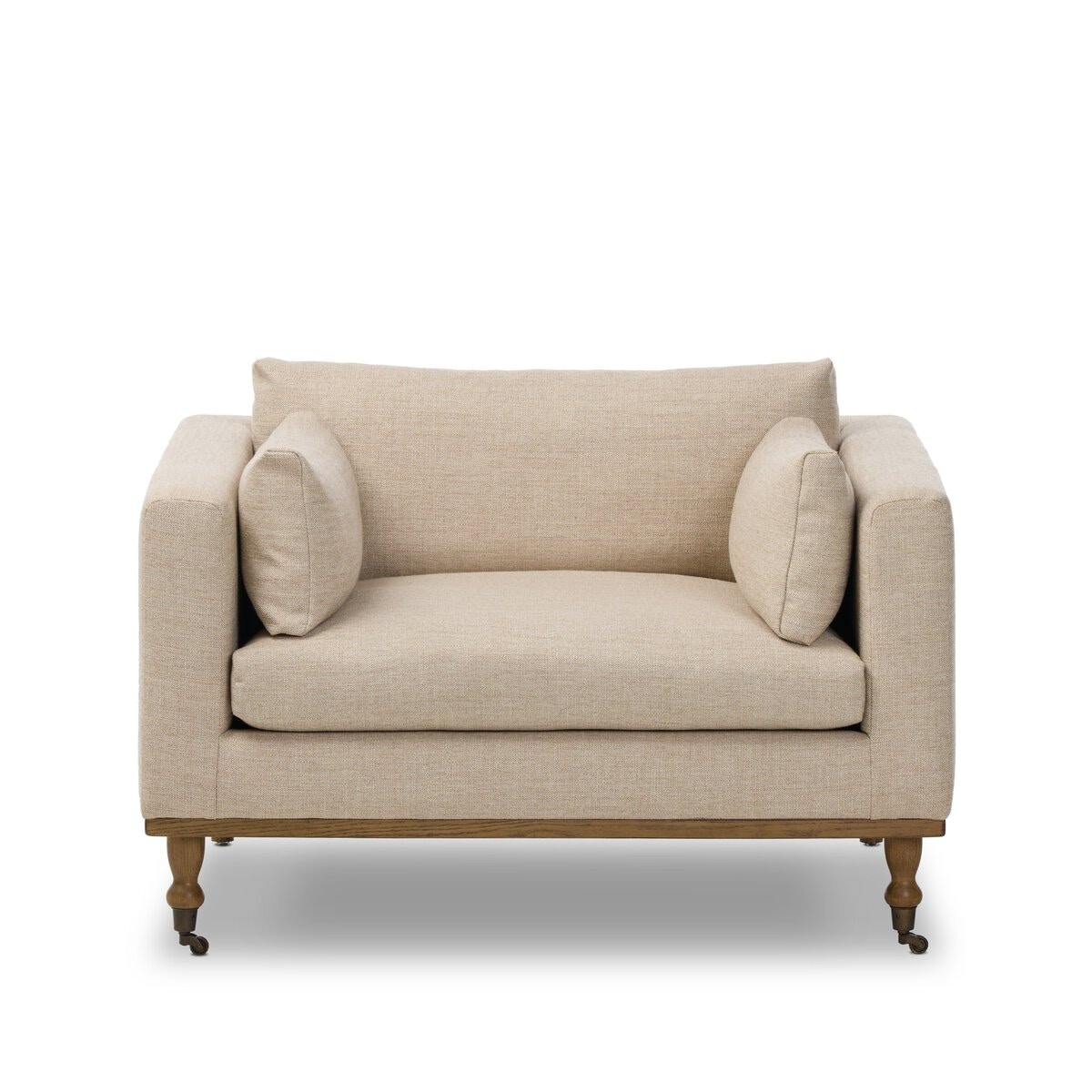 Four Hands Furniture Harlin Chair-Alcala Wheat-Amber Oak-Brushed Brass 249192-006