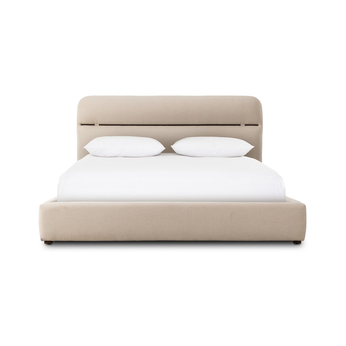 Four Hands Furniture Elodie Bed-Crypton Wayfarer Snow-Distressed Bronze-Vintage Ash-King 249205-002