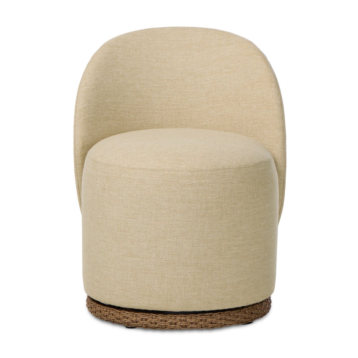 Four Hands Furniture Quaid Outdoor Upholstered Dining Chair-Alessi Buff-Faux Dark Hyacinth 249226-001